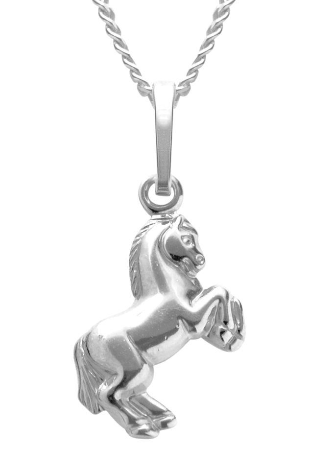Firetti Kette mit Anhänger Schmuck Geschenk Silber 925 Halsschmuck Halskette Panzerkette Pferd