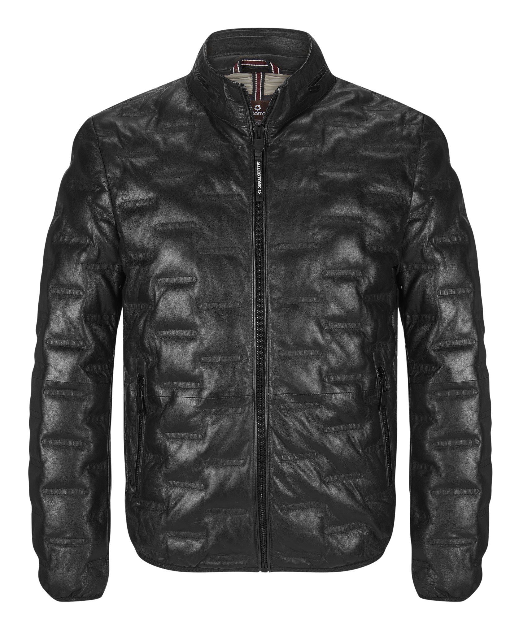 Milestone Lederjacke MSAversa in Stepp-Optik aus günstig online kaufen
