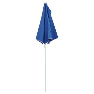 vidaXL Balkonsichtschutz Halb-Sonnenschirm mit Mast 180x90 cm Azurblau