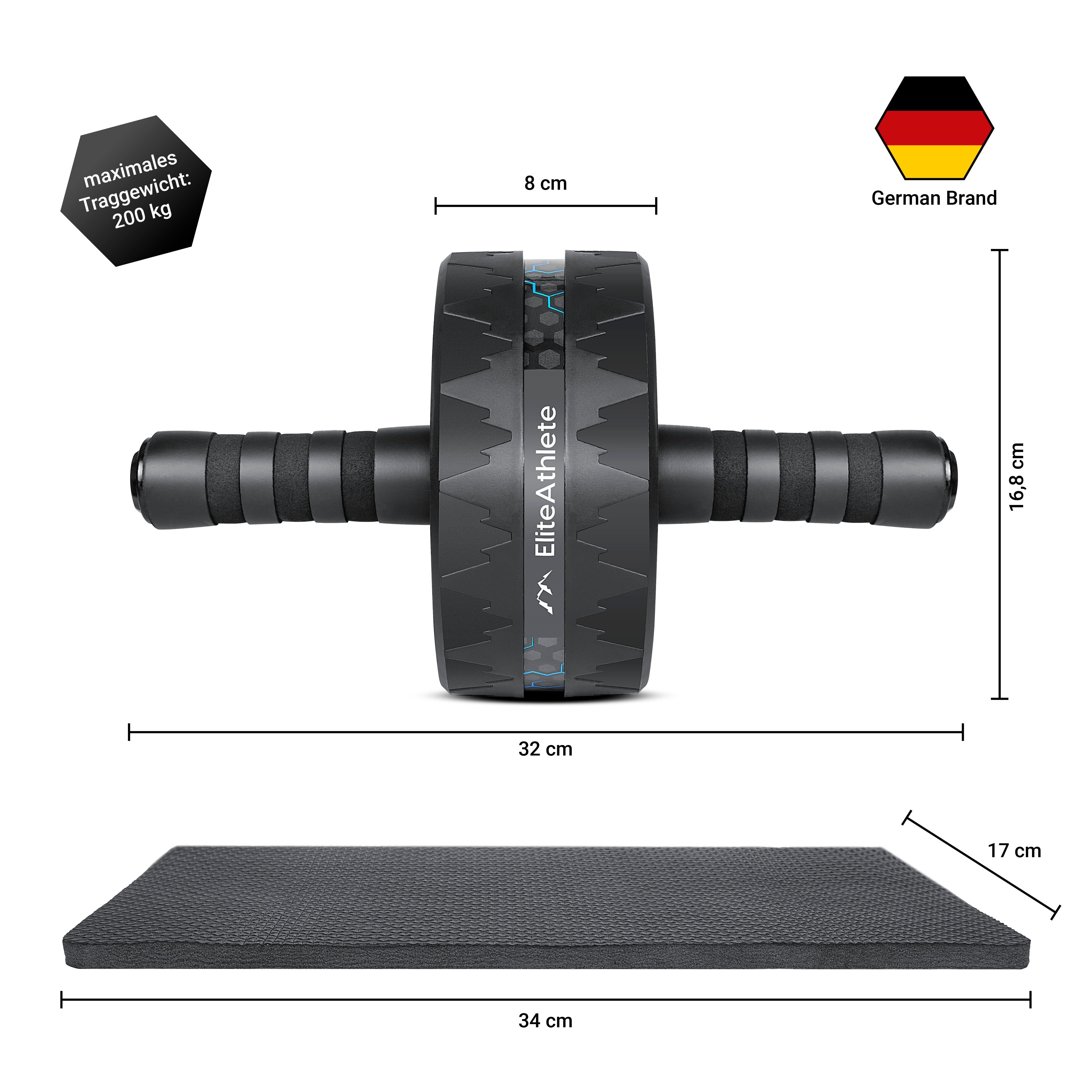 EliteAthlete Bauchtrainer EliteAthlete® Bauchroller Bauchmuskeltrainer AB Roller Bauchtrainer