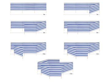 Ladeheid Windschutz Strand Sichtschutz 6m LAEX001