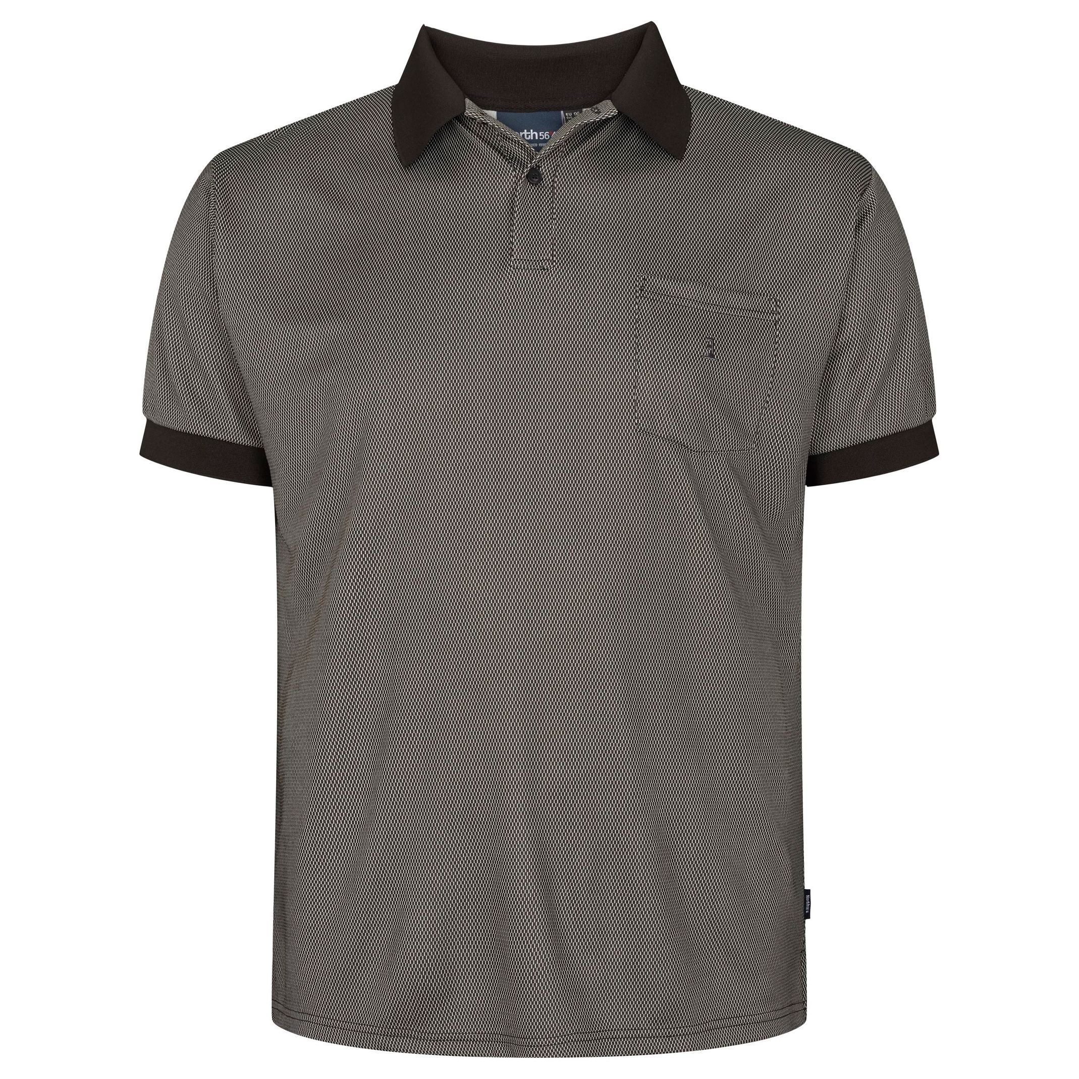 Funktionsshirt Poloshirt Cool Effect von North 56°4 in XXL Größen, schwarz struktur
