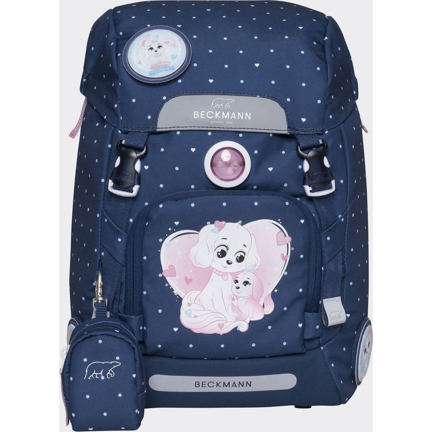 Beckmann Norway Schulranzen Classic 22 - 6-Tlg. Set Pet Friends Blue