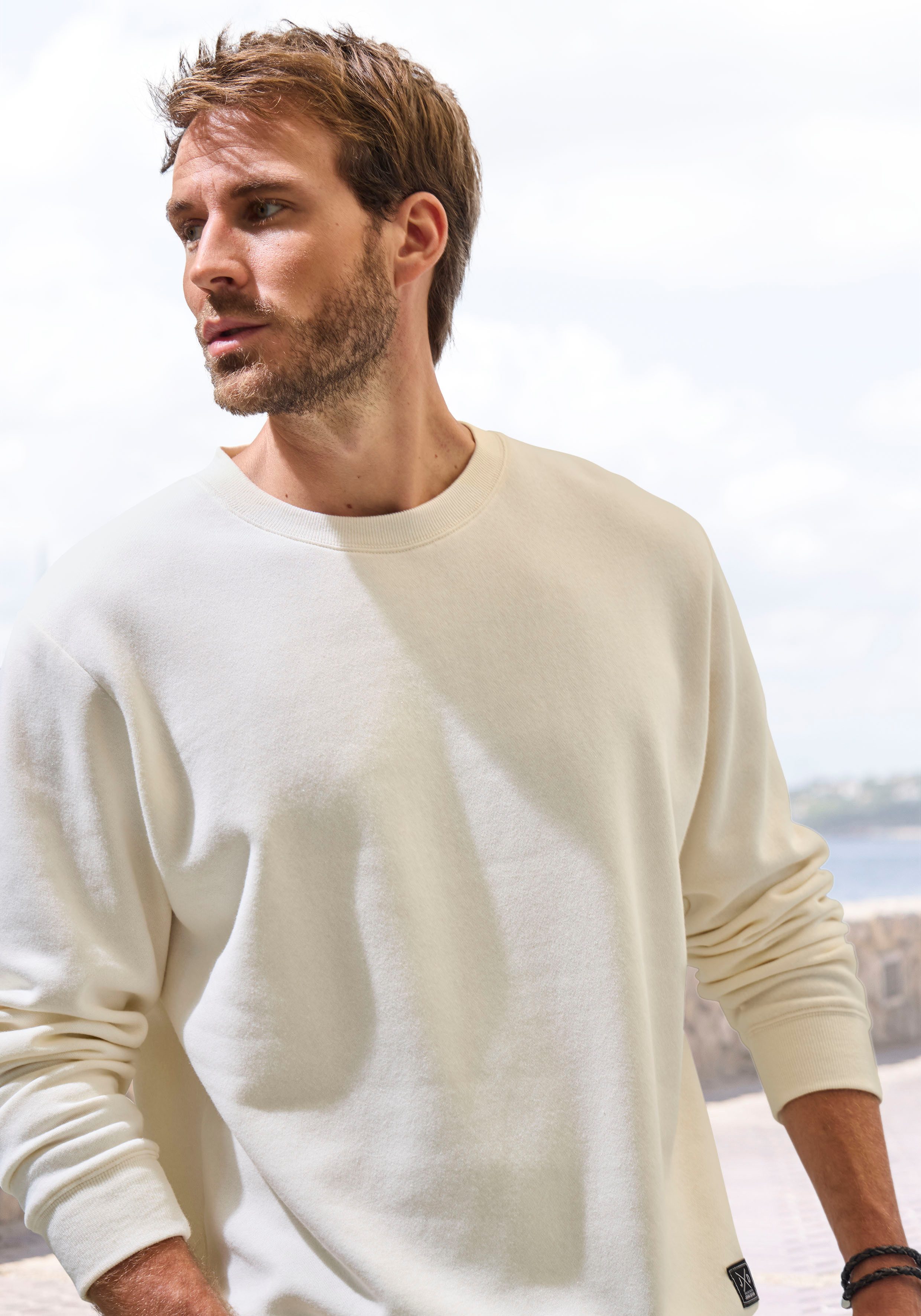 John Devin Sweatshirt, Langarm, Sweatshirt mit Rundhals, Baumwollmischung günstig online kaufen