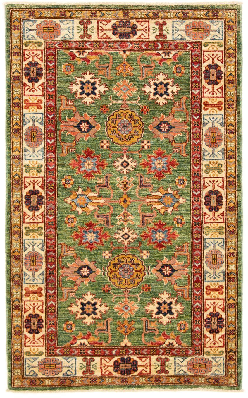 Orientteppich Ziegler rechteckig, cm 6 x 157 95 Höhe: Handgeknüpft, Zertifikat mit grün, - Wohnzimmer, Einzelstück mm, - - Kazak morgenland