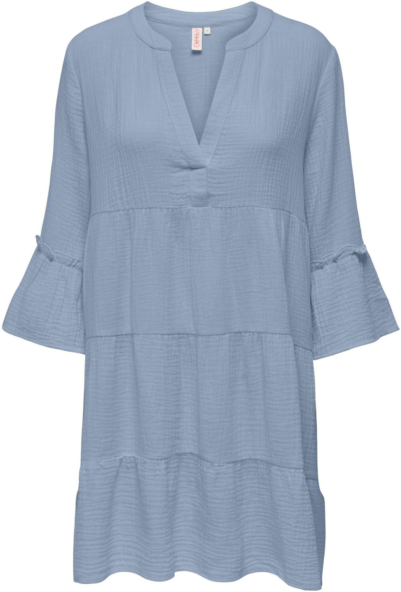 PEPLON ONLY Volant Style DRESS Tunikakleid mit WVN Blizzard NOOS im Blue Tunika ONLTHYRA