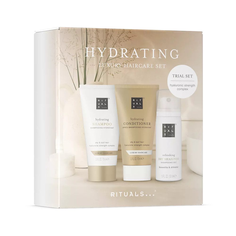 Rituals Pflege-Geschenkset Rituals Hydrating Luxury Hair Care Set, 3-tlg., Feuchtigkeitsspendende Pflege für trockenes Haar