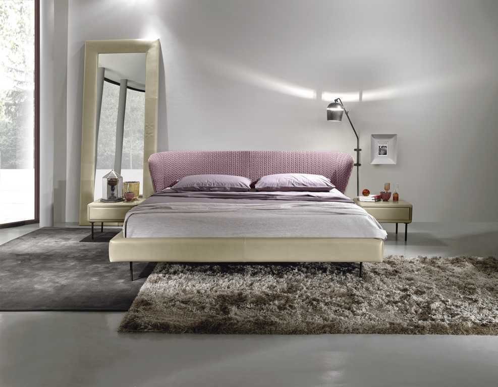 Betten Italienische Schlafzimmer (Bett) Bett JVmoebel Luxus Rosa Moderne Bett Möbel Design