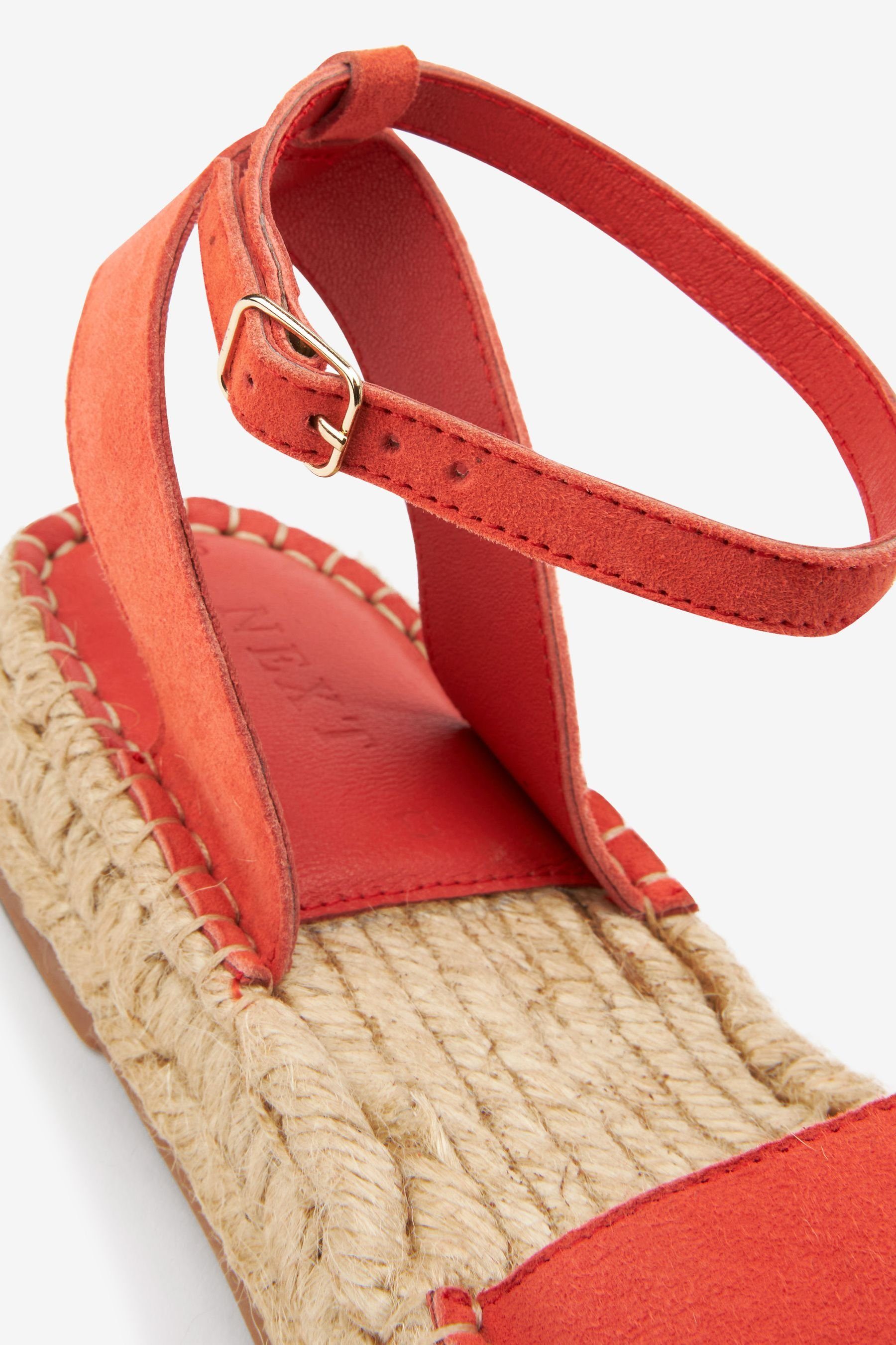 Espadrille-Sandalen Keilsandalette Next Orange Comfort (1-tlg) Zweiteilige Forever