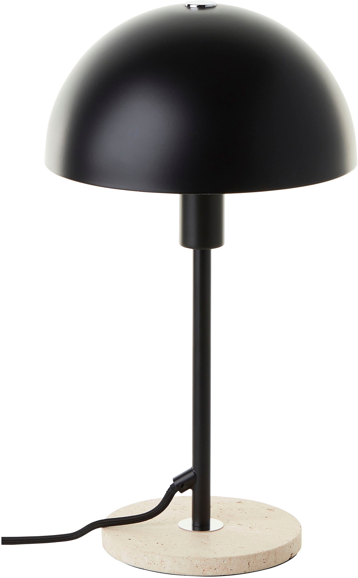 LeGer Home by Lena Gercke Tischleuchte Linnea Pilz Lampe - Travertin Steinfuß, ohne Leuchtmittel, Pilzleuchte, Tischlampe, Höhe 35,5 cm, Naturstein, Pilzlampe