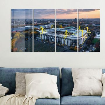 DEQORI Glasbild 'Signal Iduna, Dortmund', 'Signal Iduna, Dortmund', Glas Wandbild Bild schwebend modern