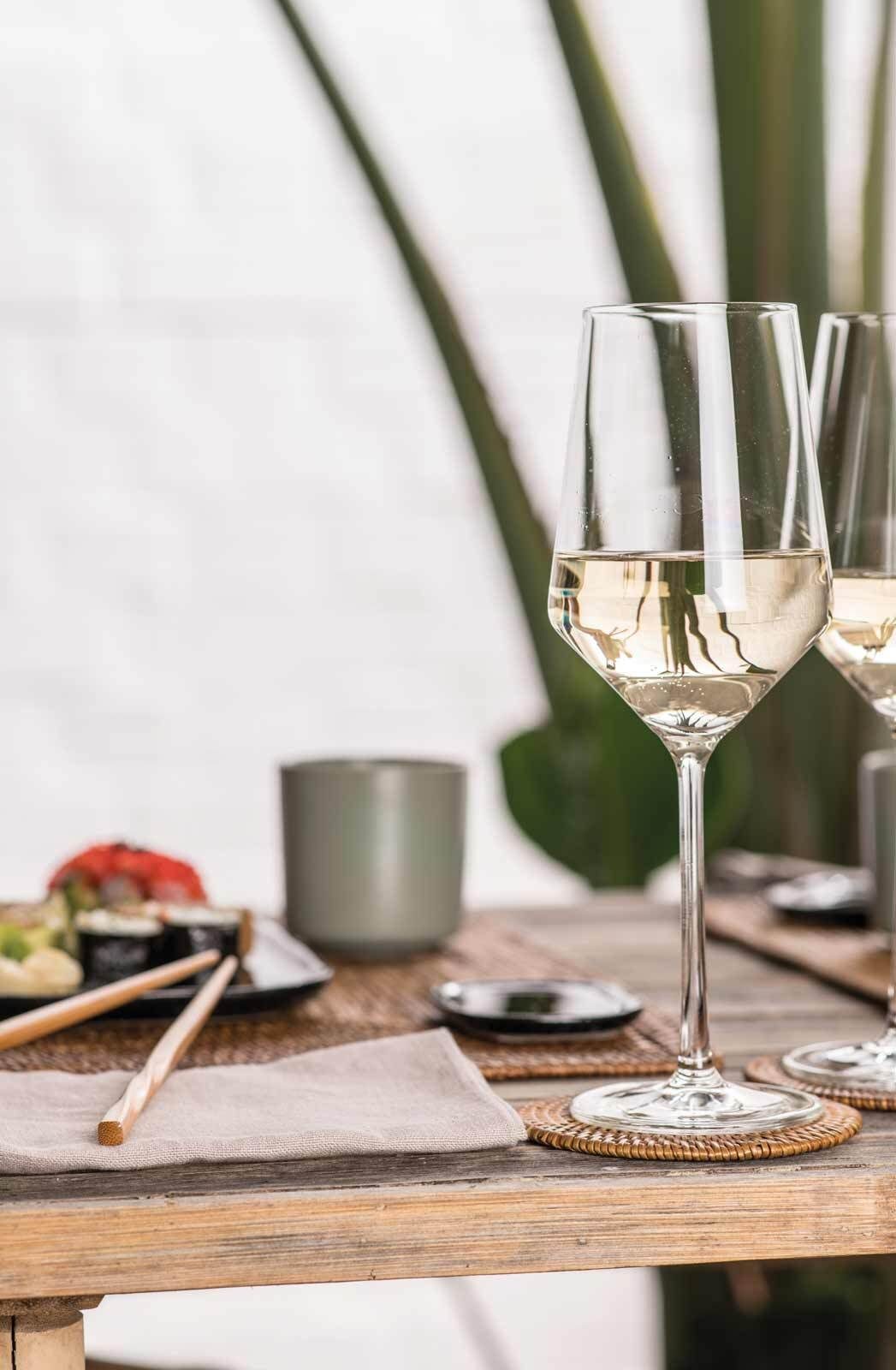 Zwiesel Glas Weißweinglas Pure Weißweingläser 300 ml 2er Set, 2-tlg., Glas