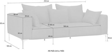 Guido Maria Kretschmer Home&Living 2,5-Sitzer JANTE, mit chromfarbenen Füßen