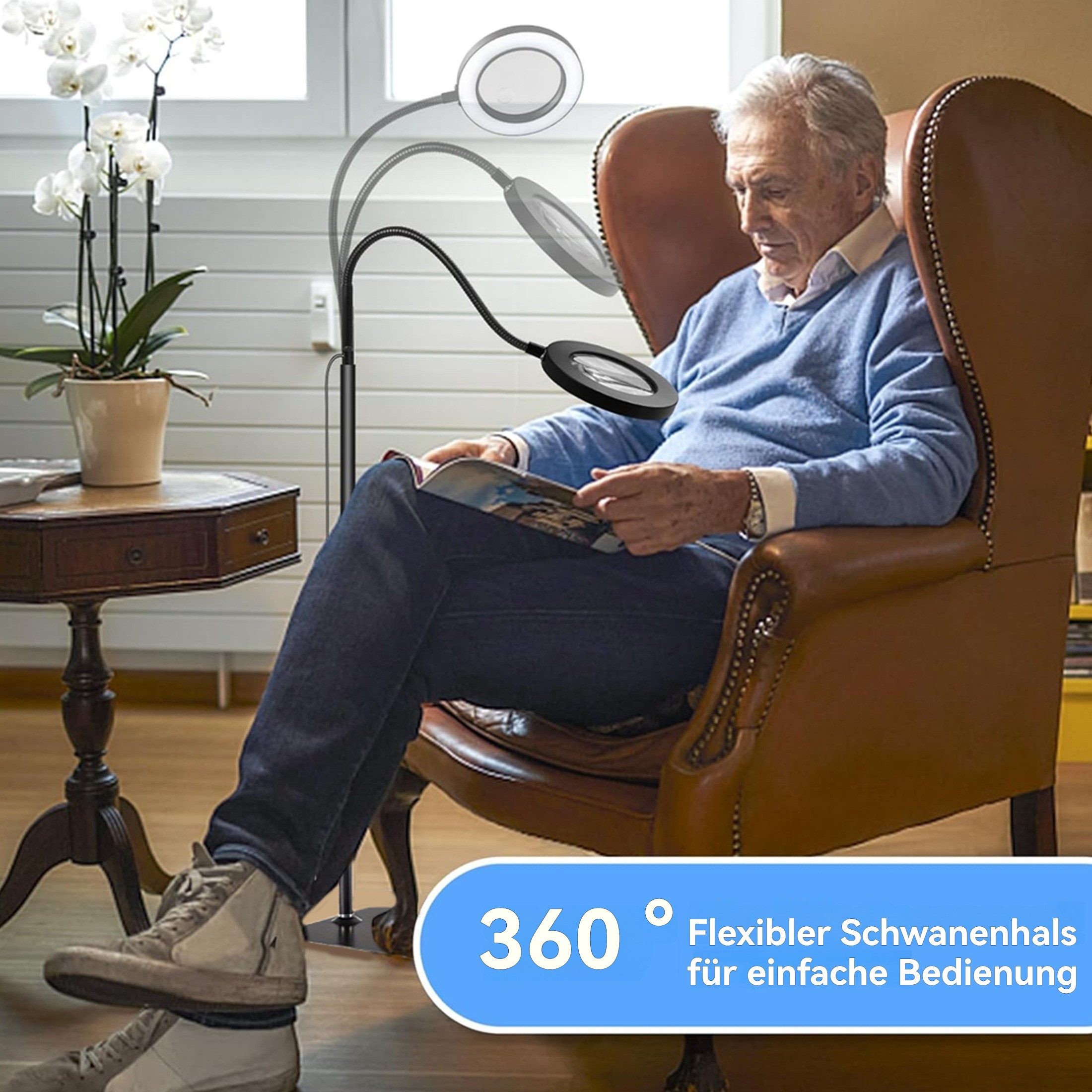 YINDN Lupenlampe Lupenlampe, Dimmbar, LED-Schreibtischlampe mit günstig online kaufen