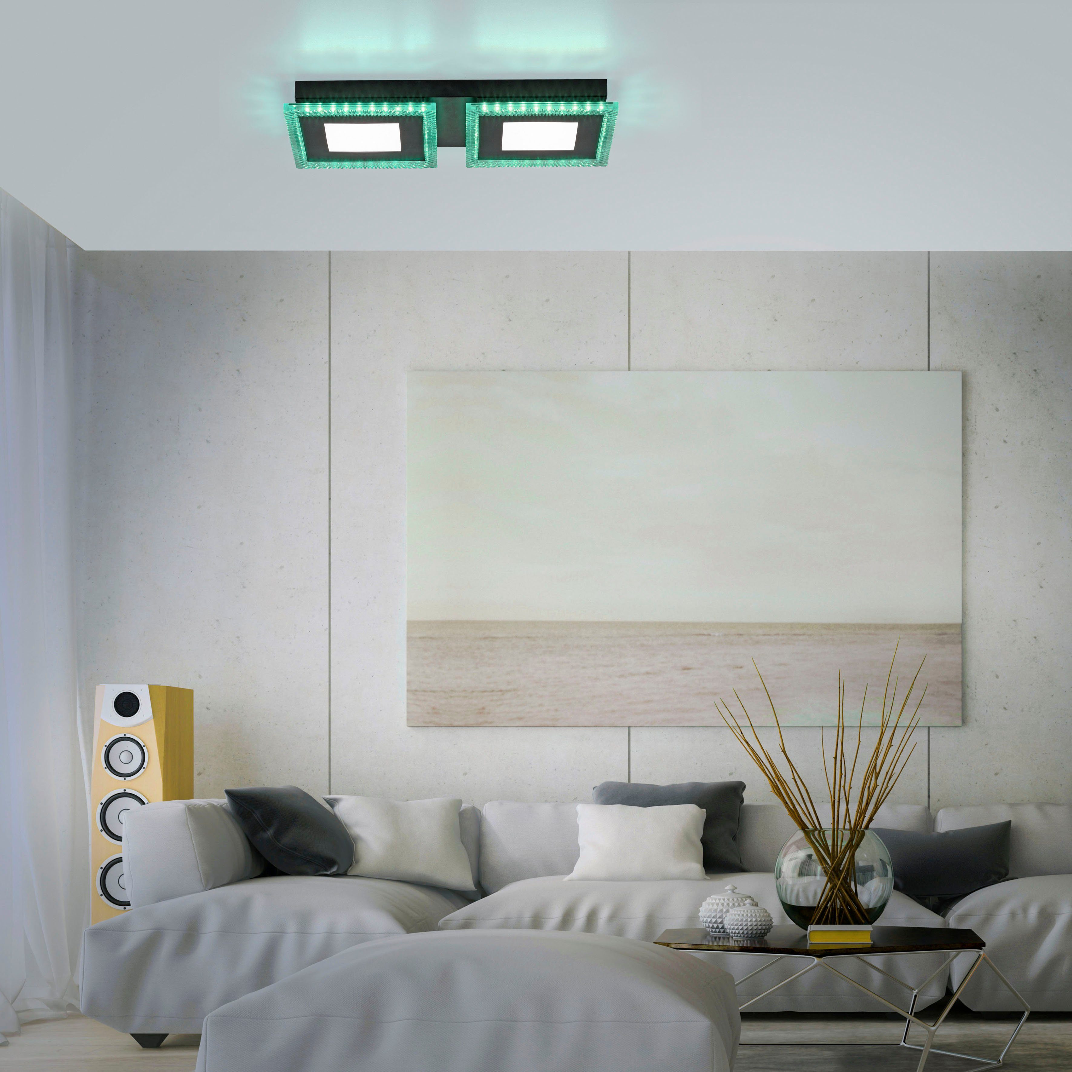 FB über Lichtquellen kaltweiß, - Deckenleuchte Leuchten fest integriert, warmweiß LED Direkt steuerbar LED ACRI, separat