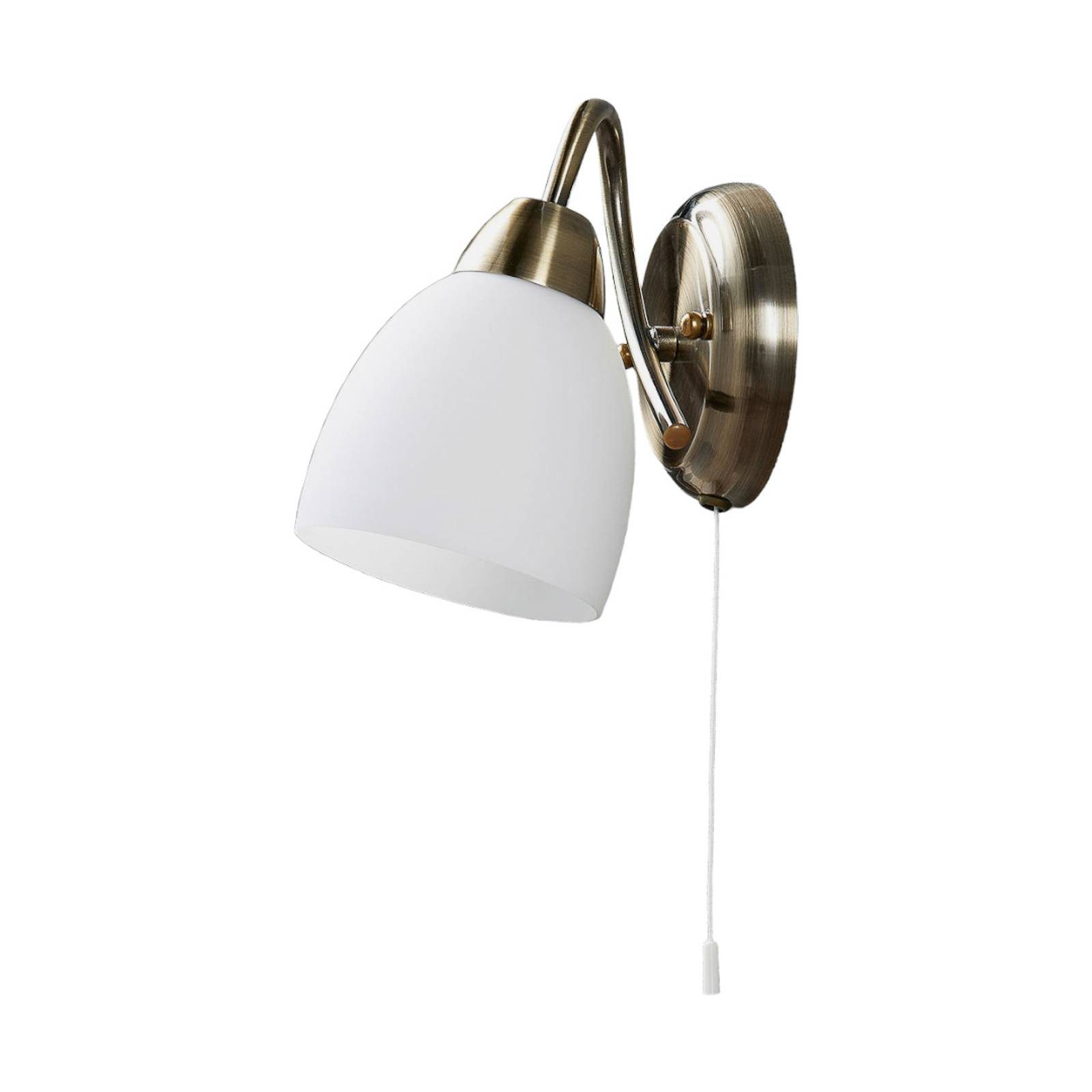 Lindby Wandleuchte Mael, Glas Bronze IP20, 1 x 40 W günstig online kaufen