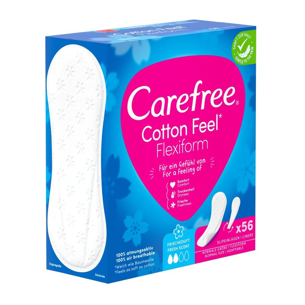 CAREFREE Slip-Einlage Cotton Feel Flexiform Frischeduft 280 St. (5x 56er-Pack)