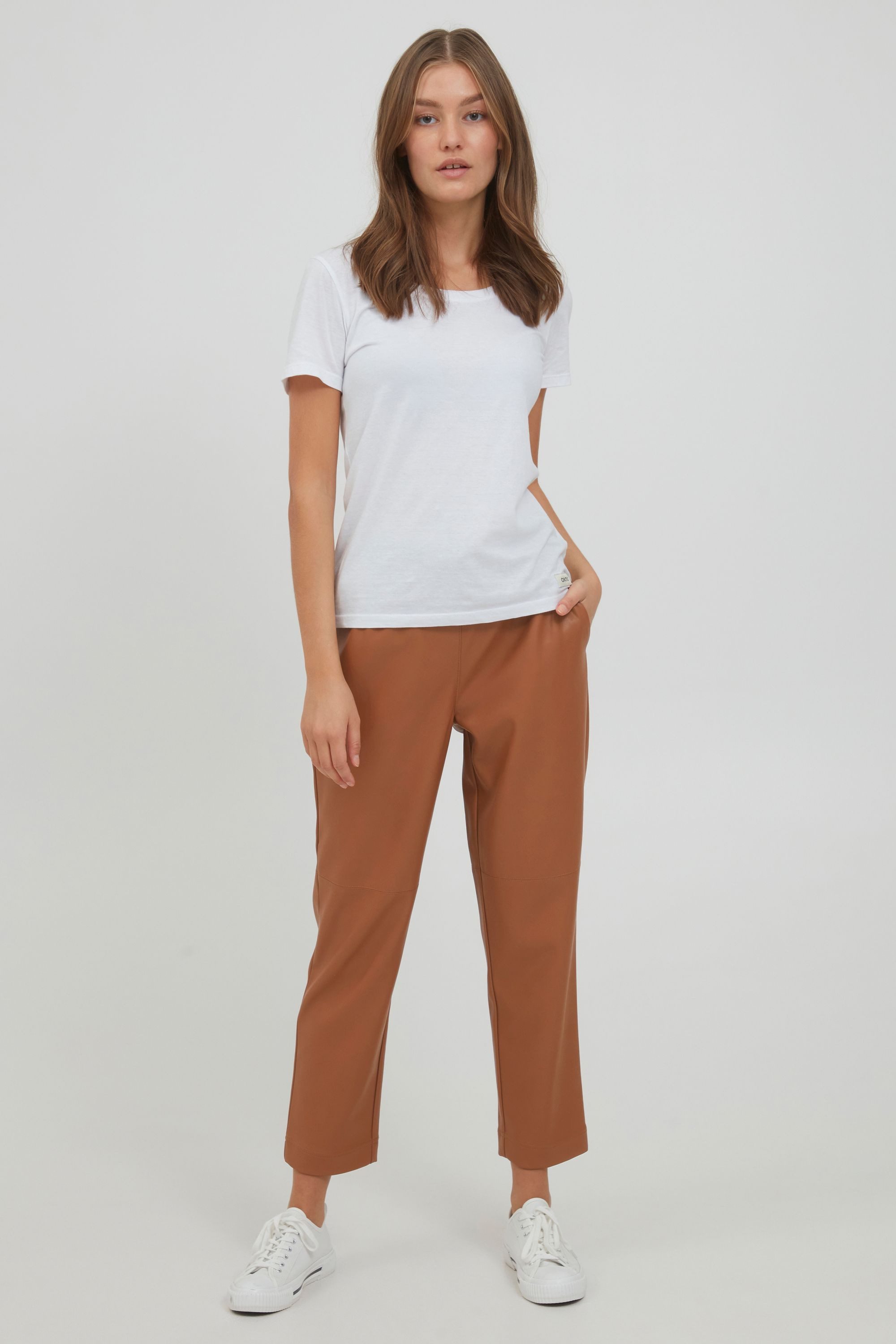 OXMO Jogginghose OXPaulia Damen Kunstleder Hose günstig online kaufen