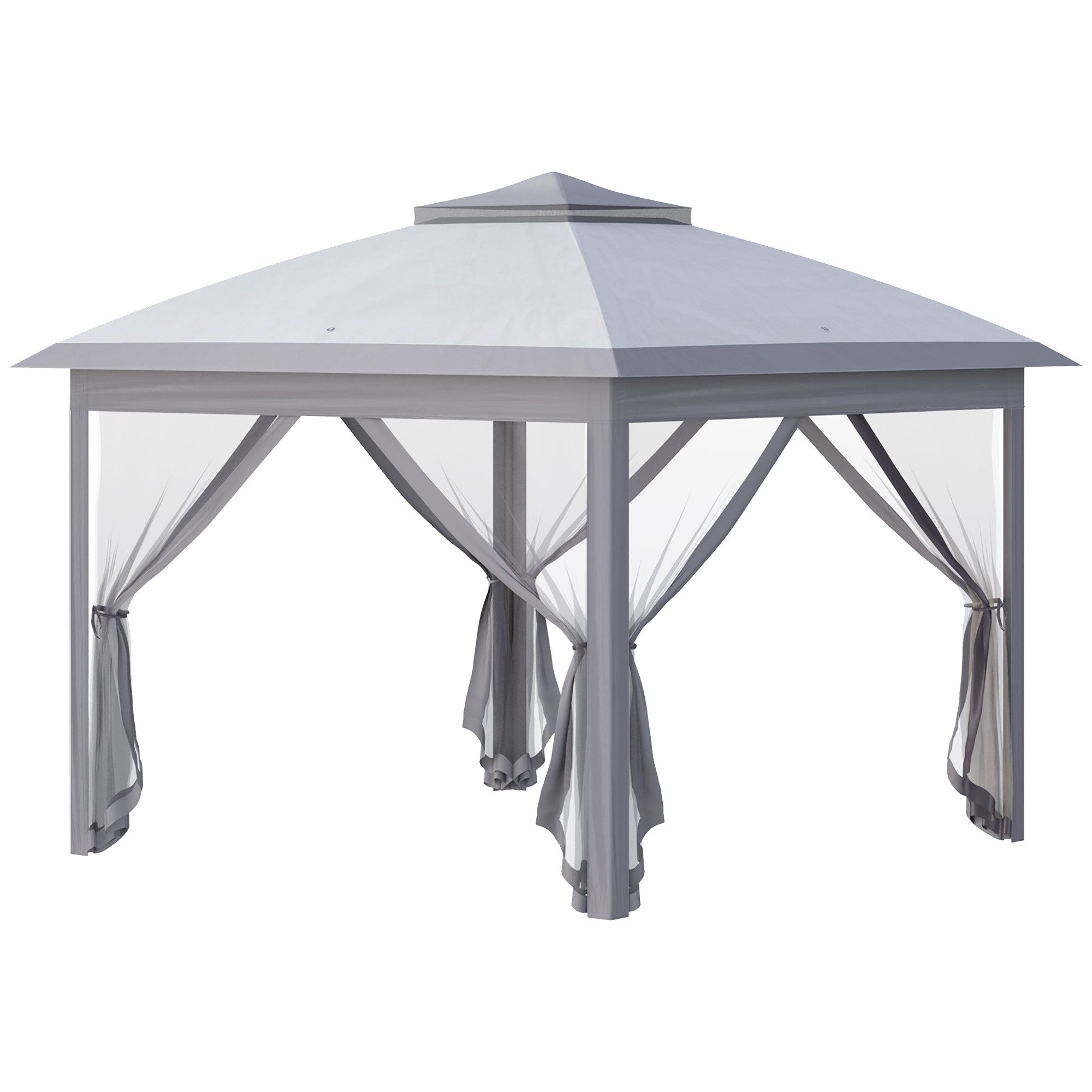 Outsunny Faltpavillon 3,3x3,3m, wasserabweisend Winterfest, mit günstig online kaufen