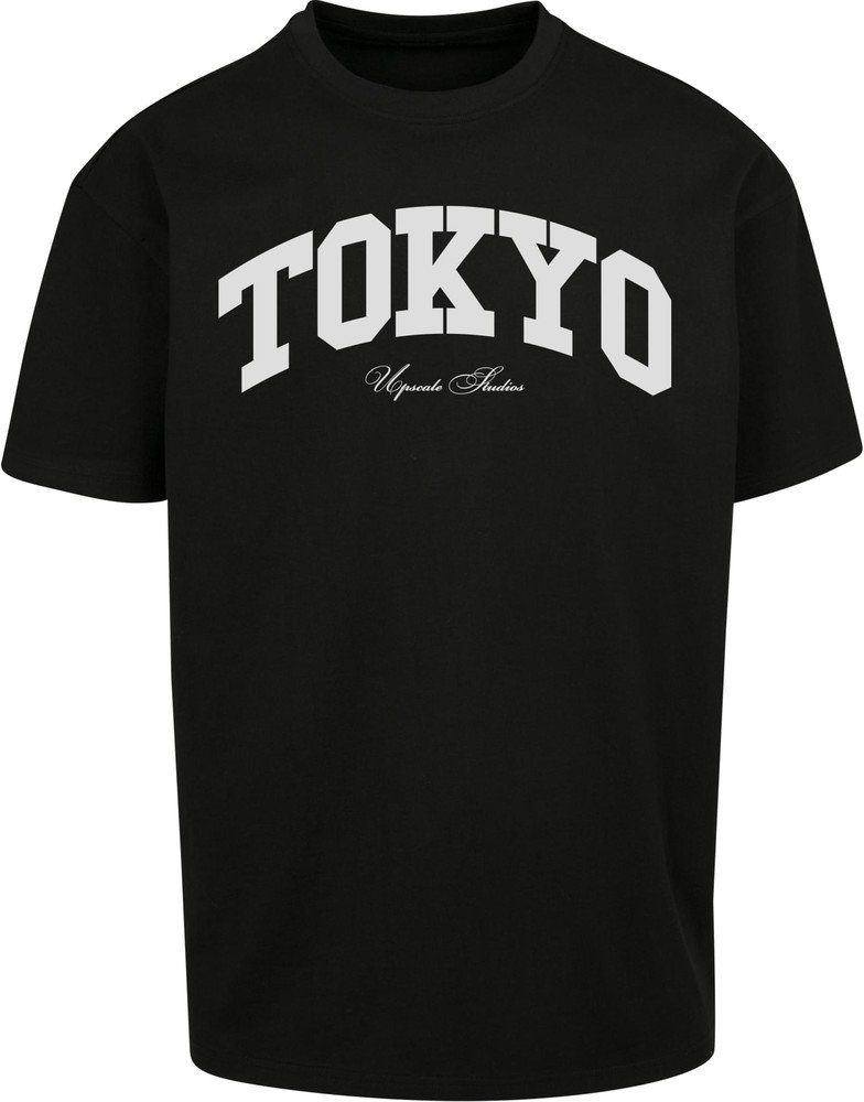 Oversize Tee College Tokyo Black T-Shirt Upscale MT