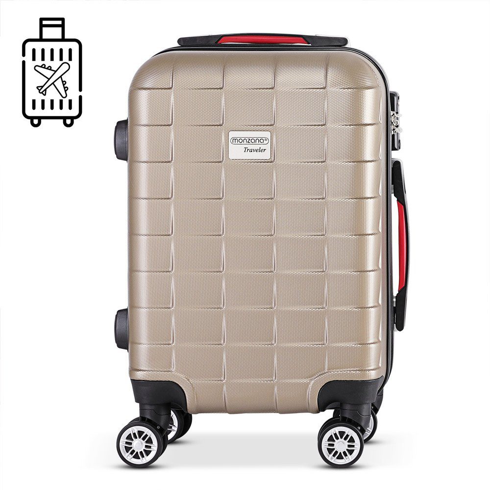 monzana Hartschalen-Trolley Exopack Line, 4 Rollen Gold