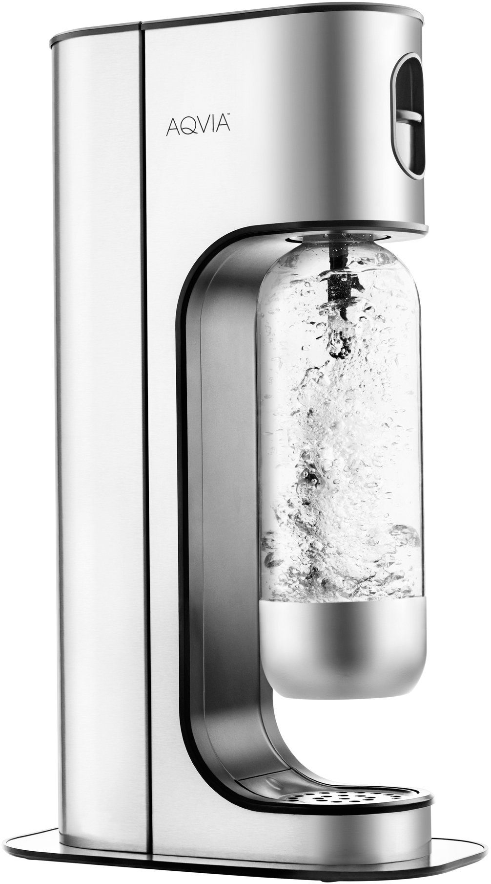 ml, AQVIA 2 ohne je CO2-Zylinder Kunststoff-Flaschen, inkl. Wassersprudler Exclusive, 1000 Edelstahl,