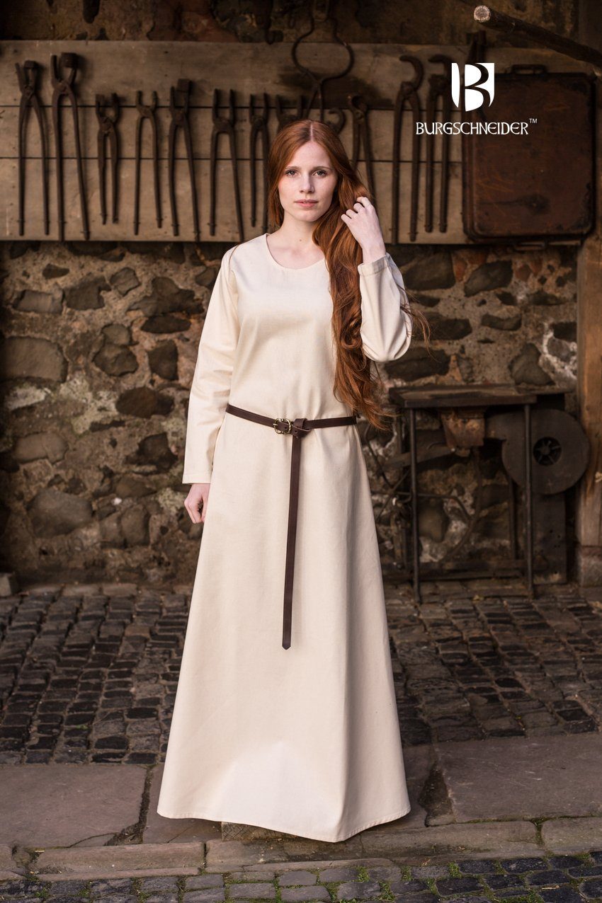 Burgschneider Ritter-Kostüm Mittelalter Kleid Typ Unterkleid Freya Natur XXL