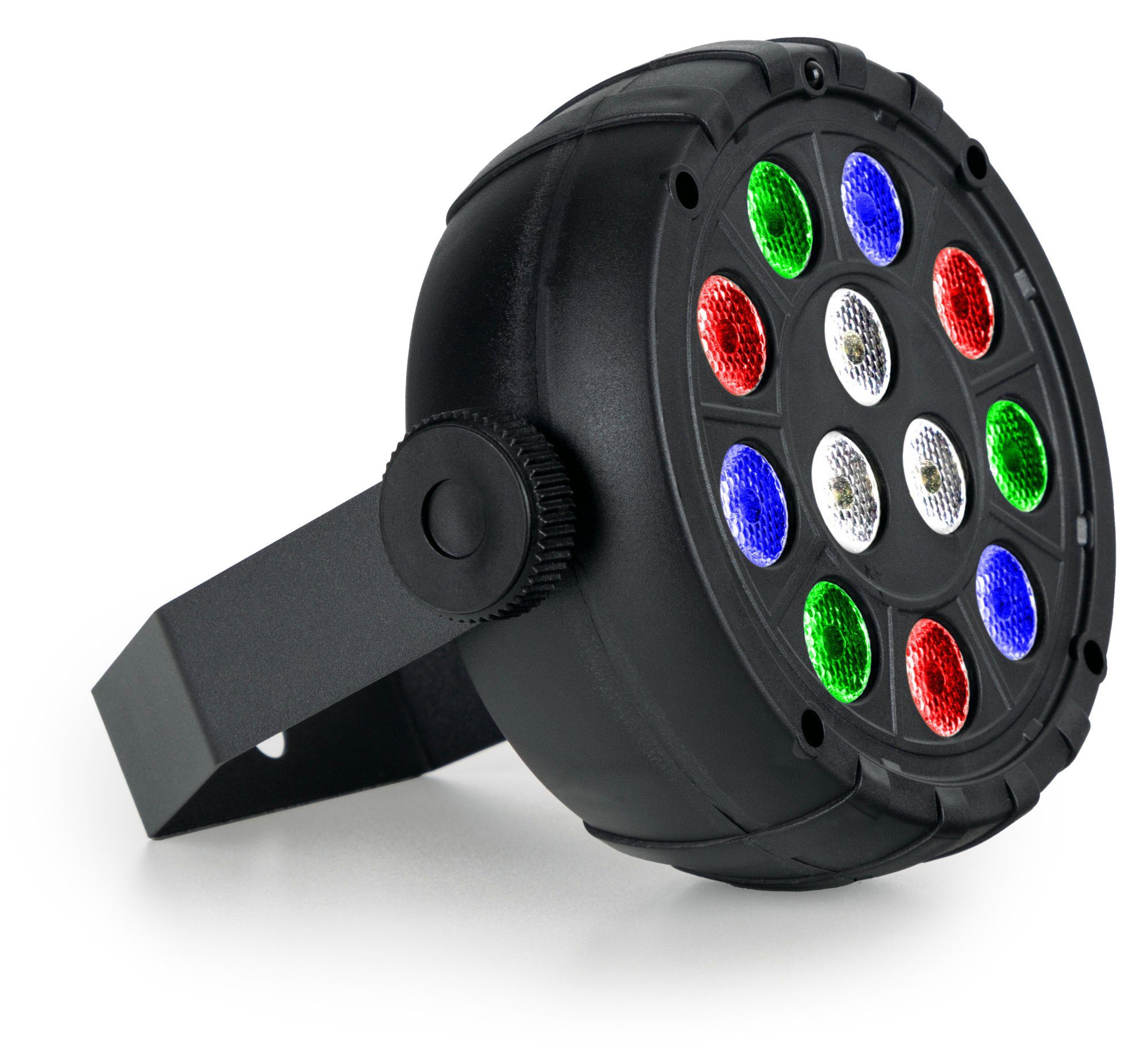 Showlite Discolicht »PL-12 USB-PAR12 Partyspot - Stromversorgung über  USB-Netzteil«, Kompakter LED RGBW-Scheinwerfer für Party, Bar und mobile  DJs, Integriertes Mikrofon für Musiksteuerung