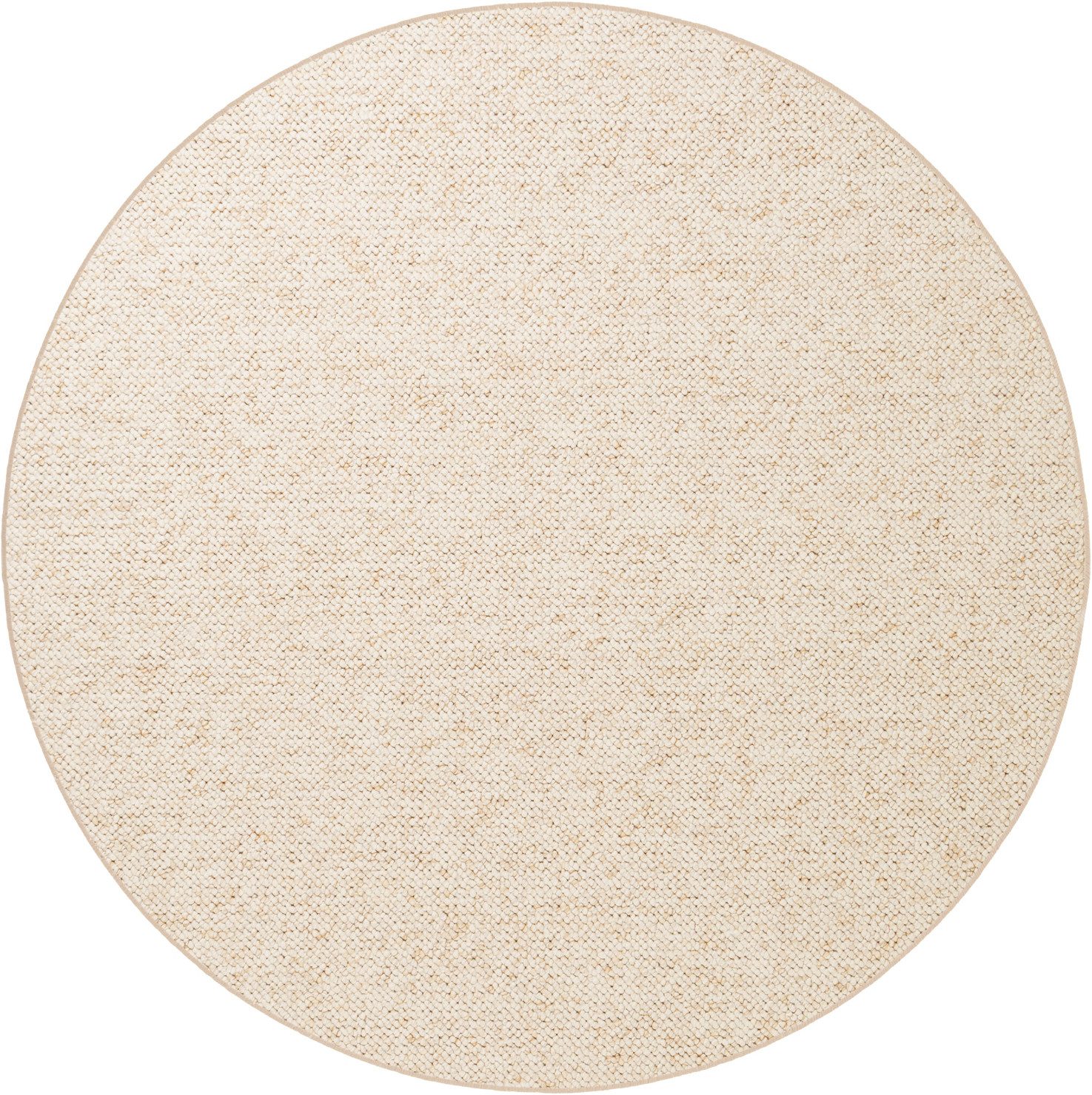 HANSE Home Teppich Wolly 2, rund, Höhe: 12 mm, Flachgewebe, Läufer, Skandi, Woll-Optik, Esszimmer, Wohnzimmer, Flur