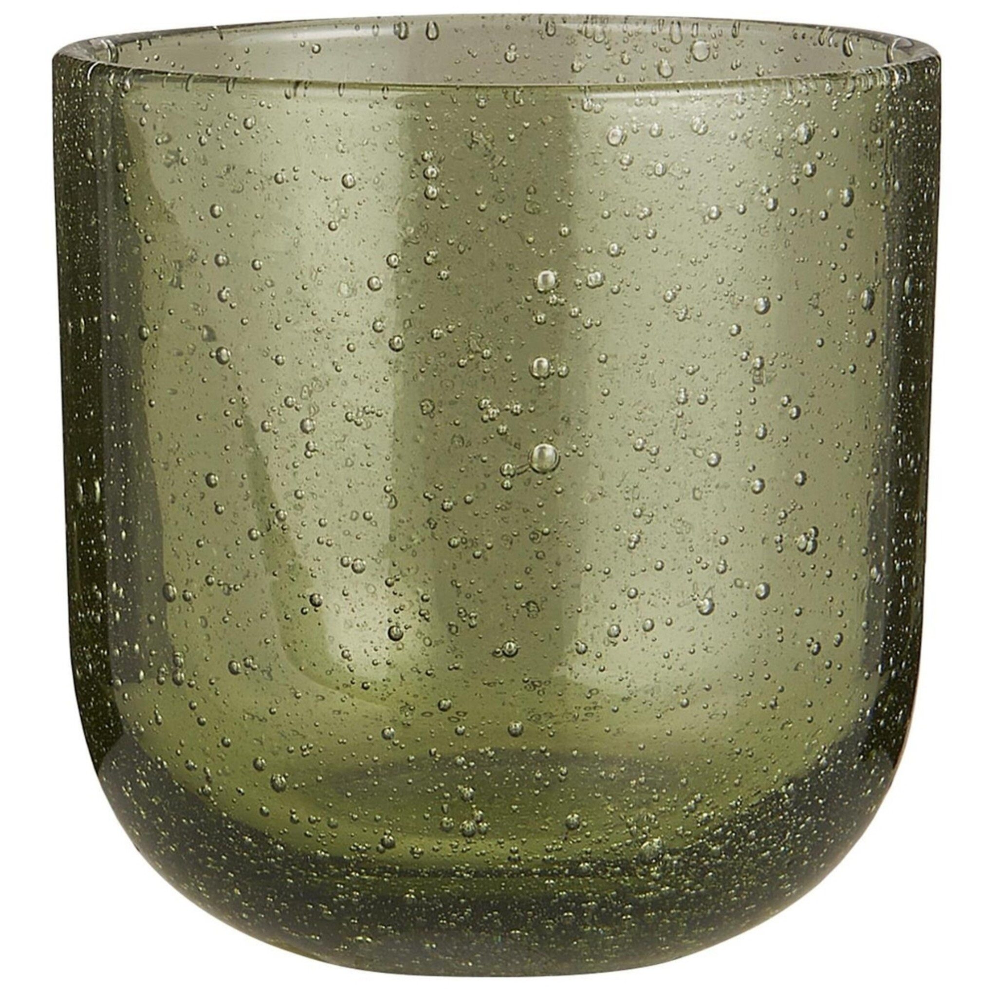 Glas Trink Vercelli grün Bläschen