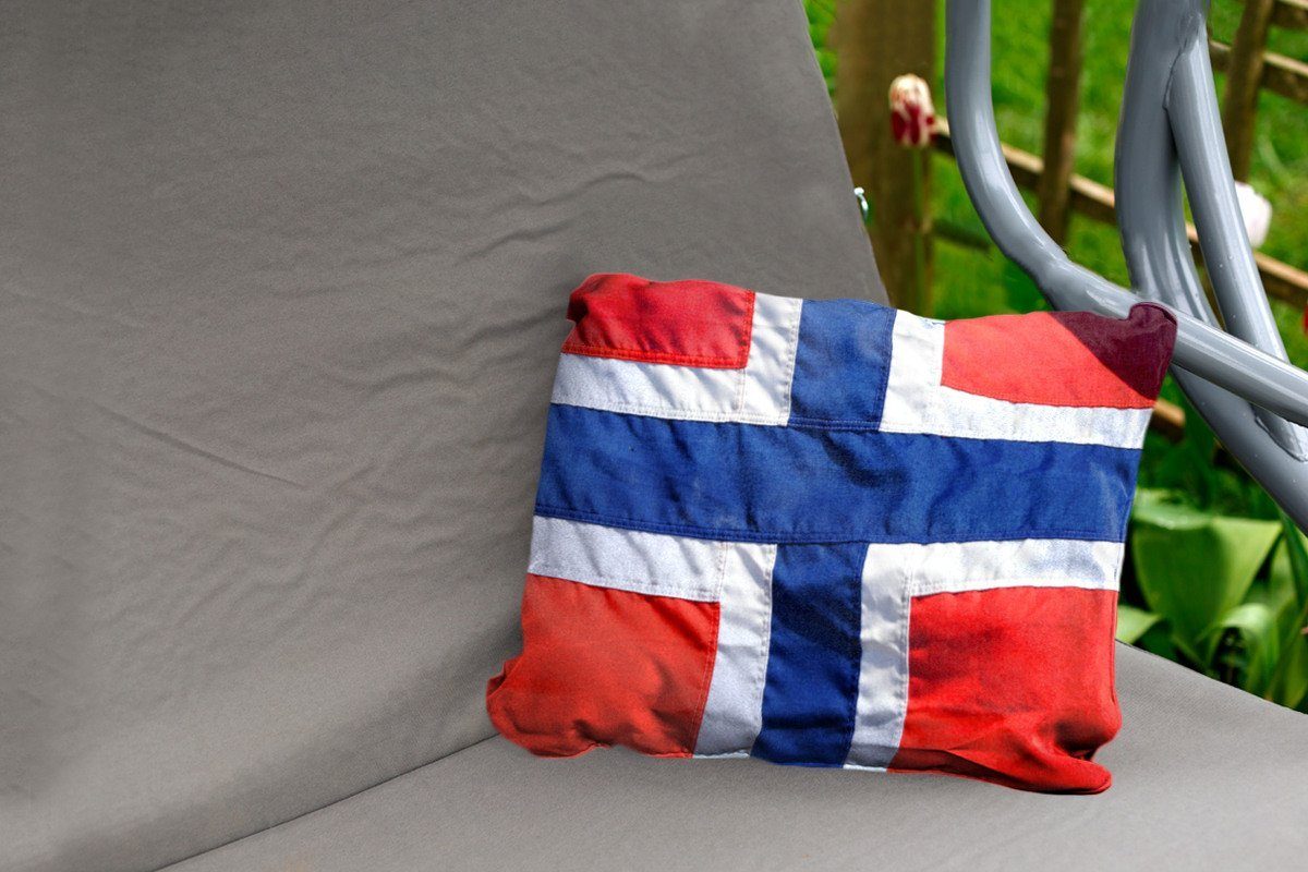 Flagge, norwegische MuchoWow Kissenhülle Dekokissen Dekokissenbezug, Outdoor-Dekorationskissen, Polyester, Die