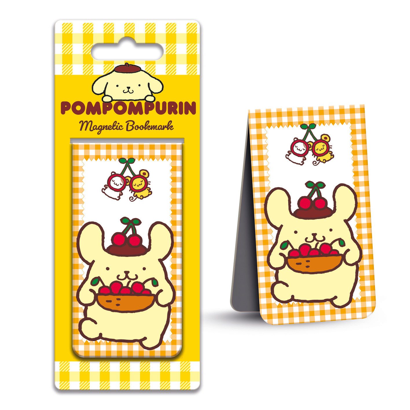 Magnet Pom Pom Purin - Cherries - magnetisches Lesezeichen