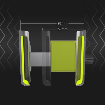 SachsenRAD Smartphonehalterung Grip Smartphone-Halterung, (bis 7,20 Zoll, Einstellbare Breite: 60 - 88 mm (4 - 7,2 Zoll), Schutzklasse: IP65, Material: Aluminiumlegierung & PC & TPU)
