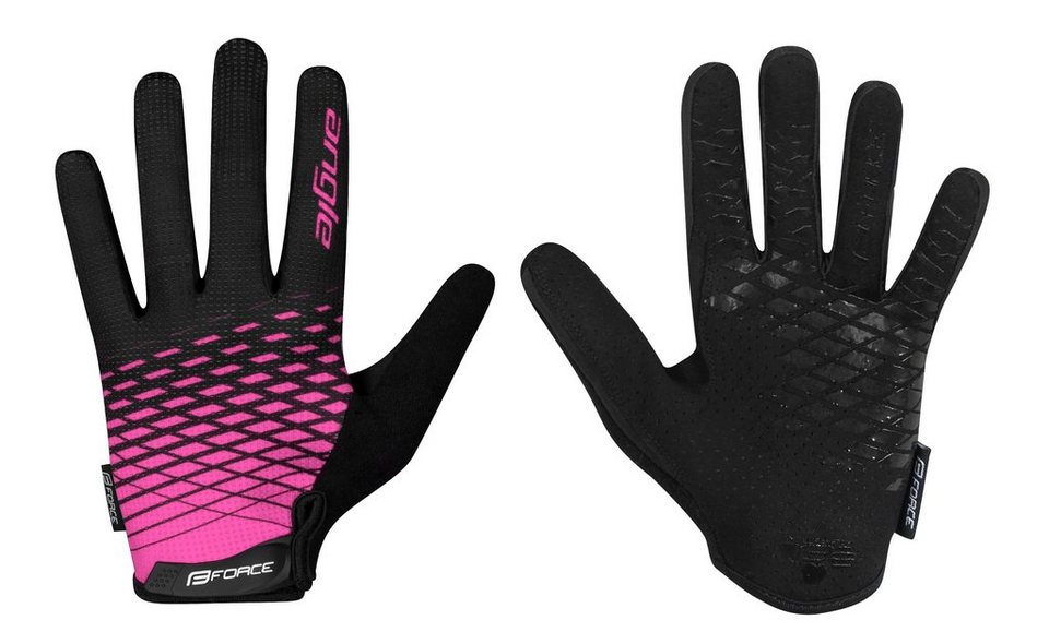 Fahrradhandschuhe +15 FORCE °C FORCE ANGLE plus MTB pink-schwarz Handschuhe