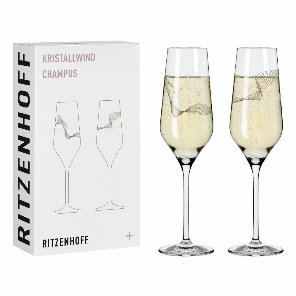 Champagnerglas Kristallwind Champagner 2er-Set 002