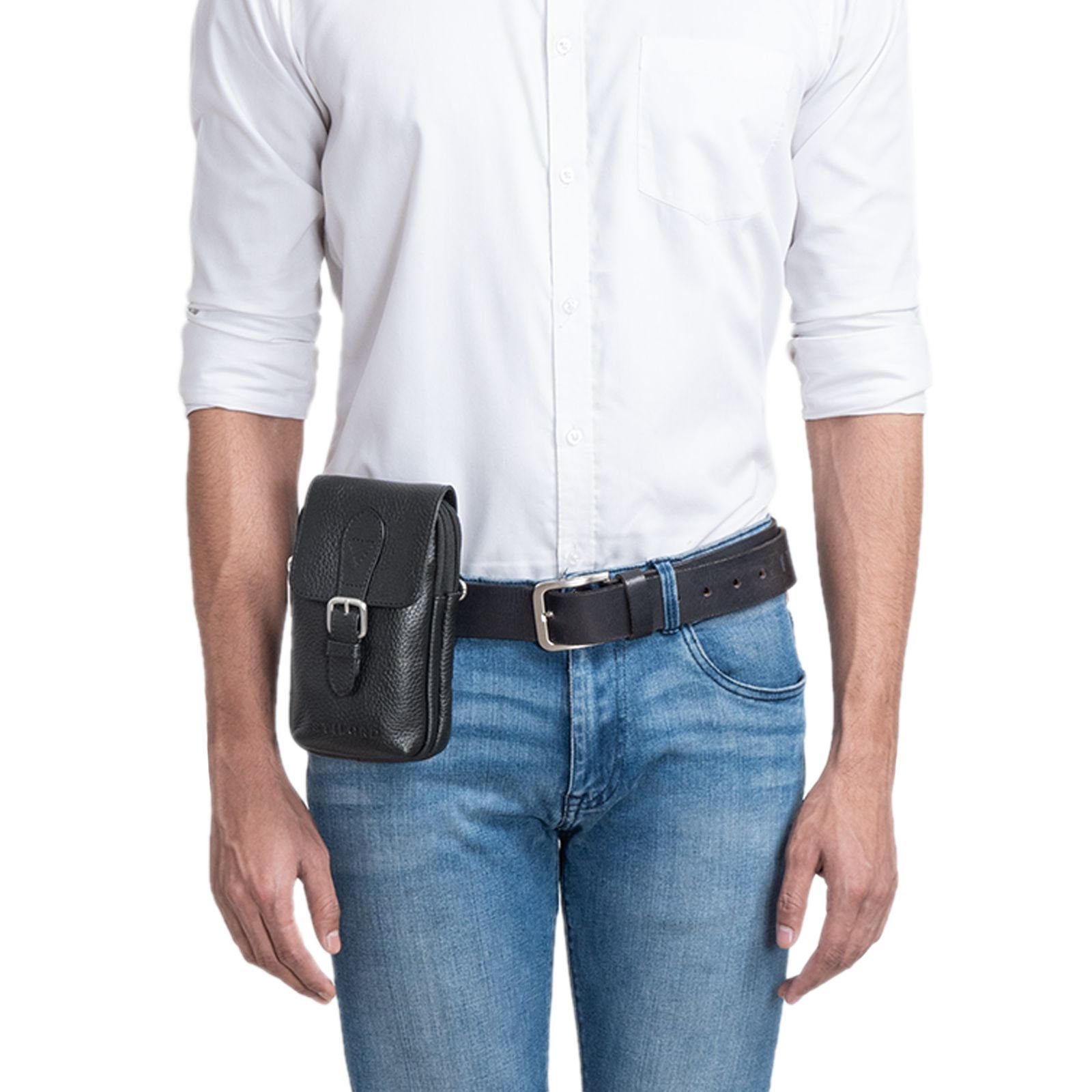 STILORD Bauchtasche "Harper" Handy Gürteltasche Leder – Bild 2 von 5