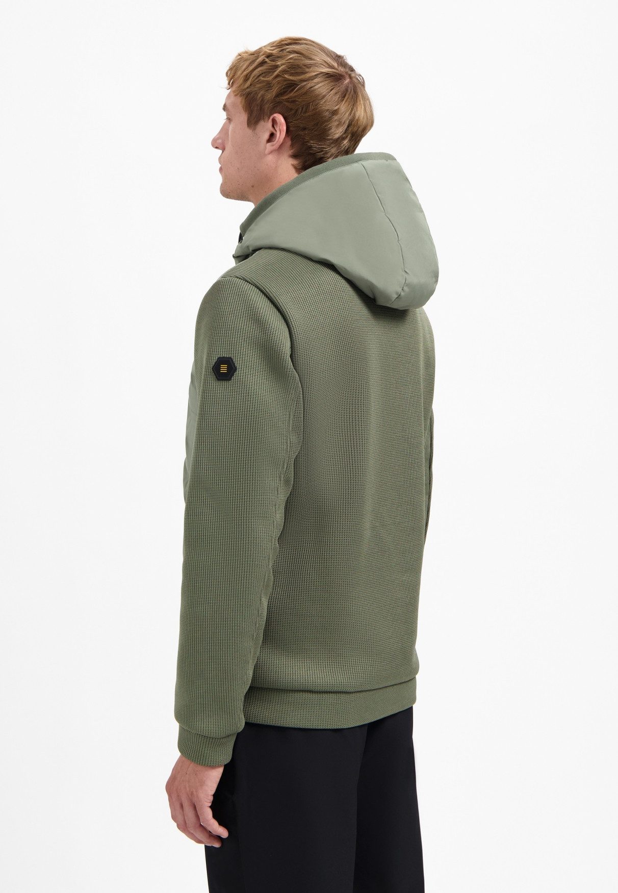 NO EXCESS Steppjacke No Excess Jacke mit Strickärmeln