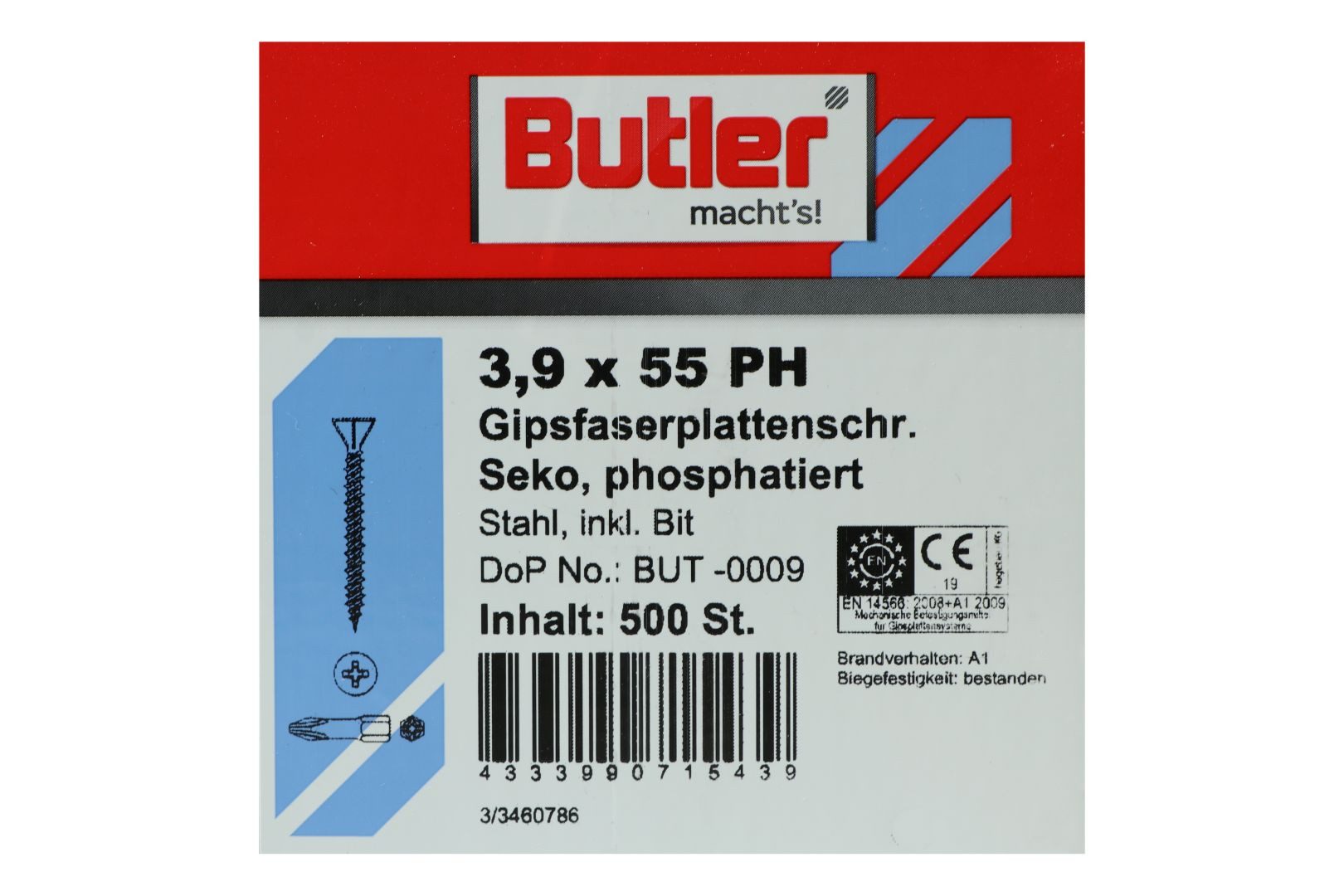 Reyher Schnellbauschraube macht's! Schnellbauschrauben inkl. Bit für Faserplatten auf Holz, (500 St)