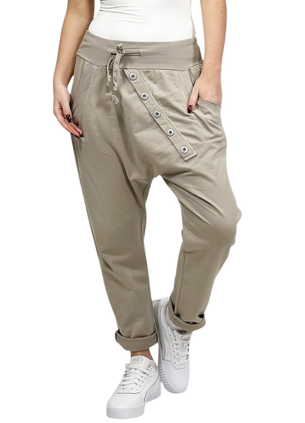 Mississhop Boyfriend-Hose Damen Baumwollhose Hose Sweatpants Jogginghose Ba günstig online kaufen