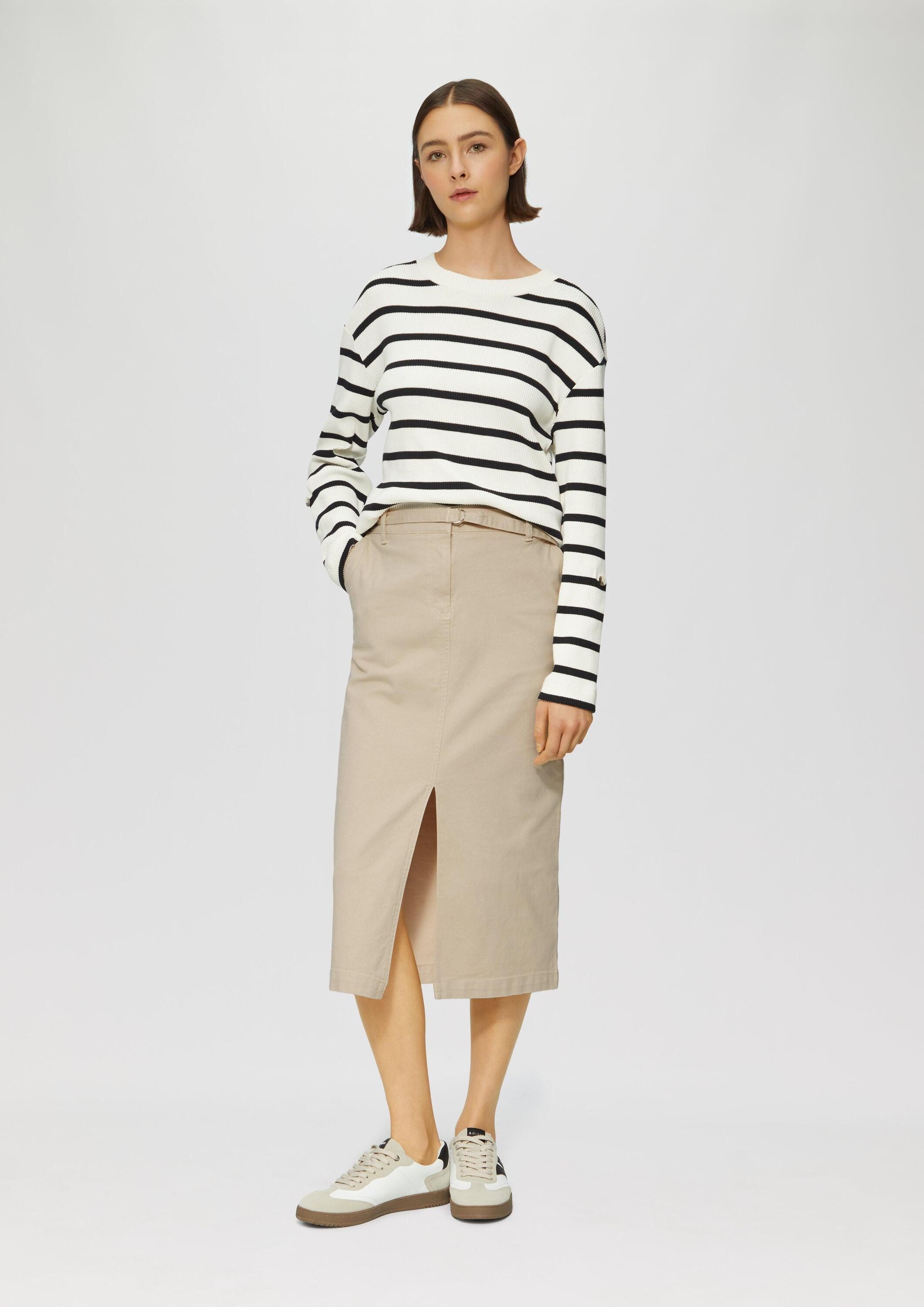 s.Oliver Midirock Rock Midirock aus Twill mit Gürtel und Schlitz