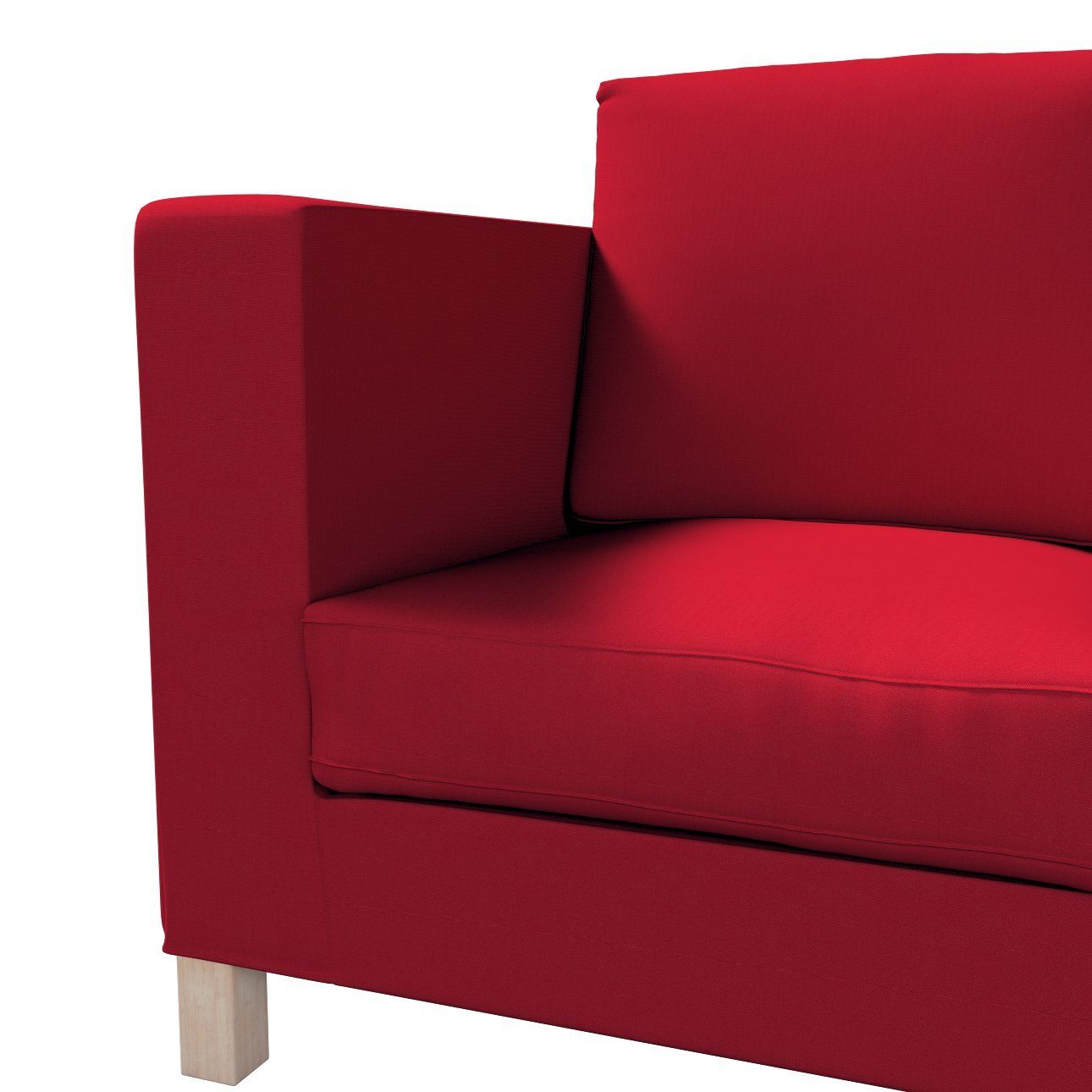 Sofahusse Karlanda 3-Sitzer Sofa nicht ausklappbar Etna, Dekoria kurz, rot