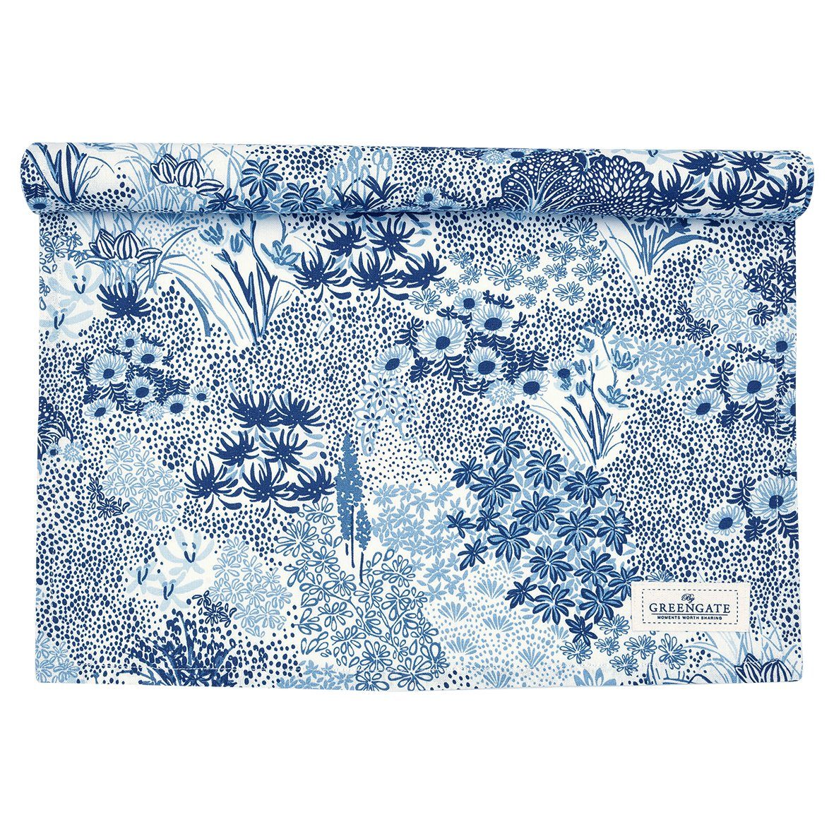 Greengate Tischläufer Kristel Tischläufer blue 140x45cm