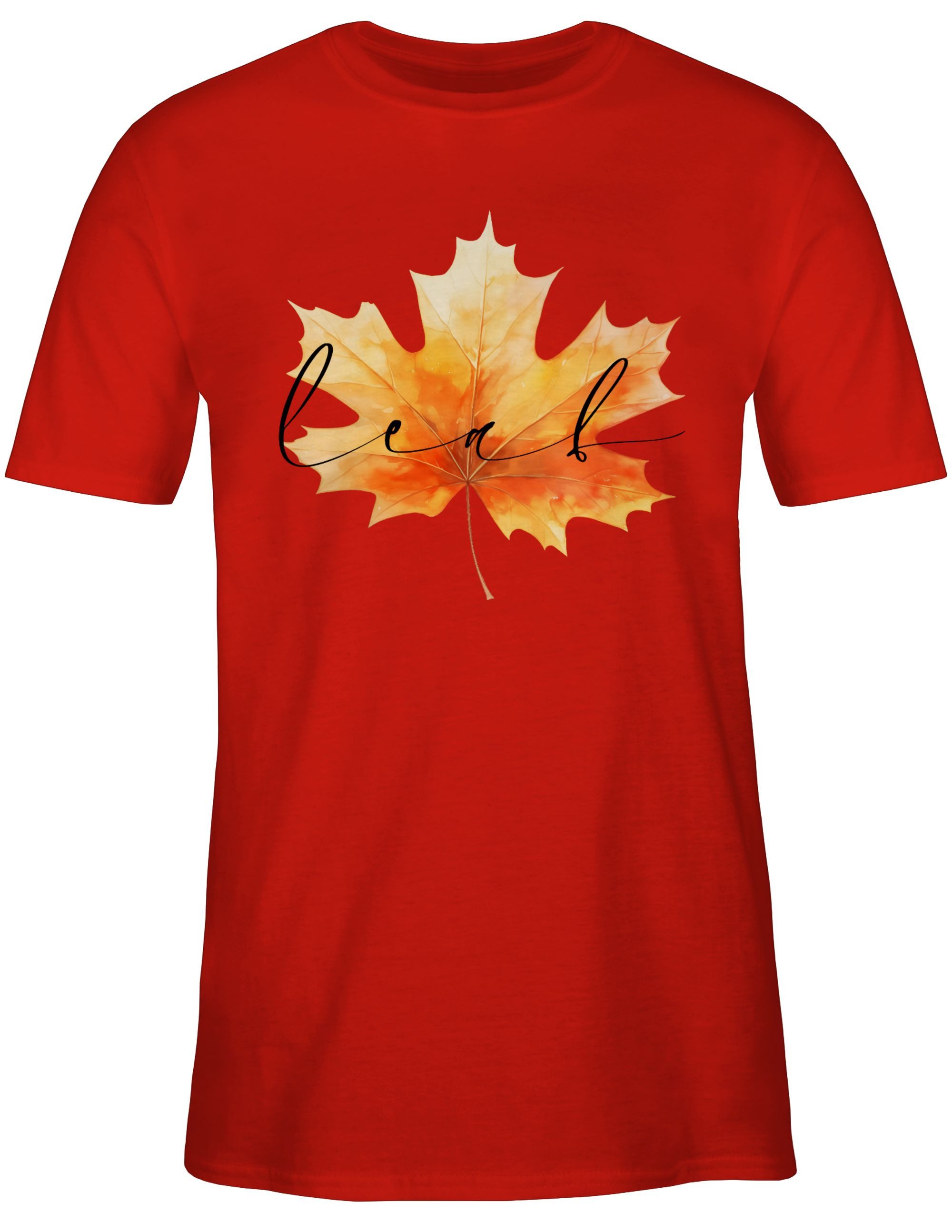 T-Shirt Herbstblatt, Herbstfarben, Herbstliches Blatt, Herbstmotiv Leaf