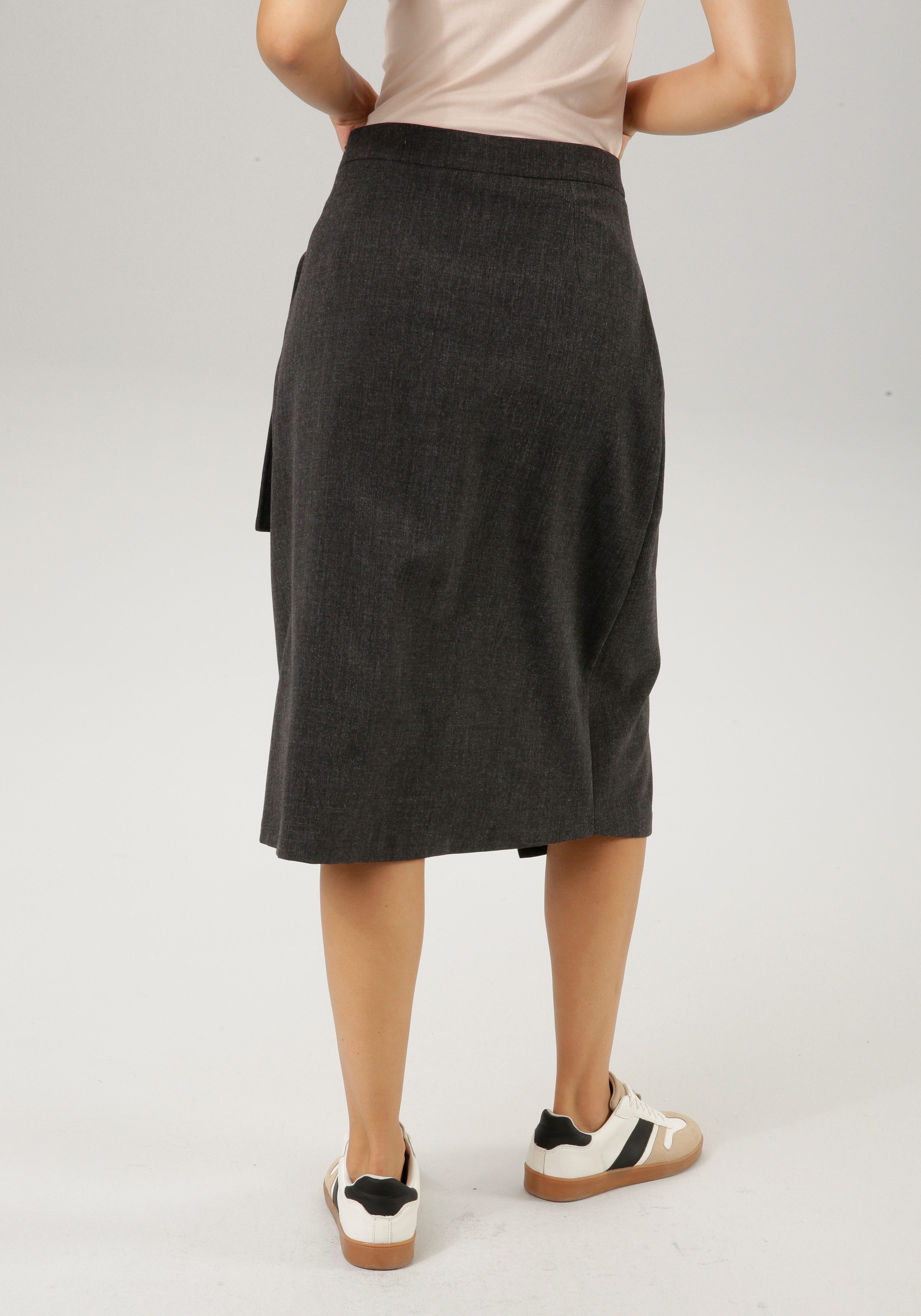 Aniston CASUAL Midirock mit dekorativer Schnalle günstig online kaufen