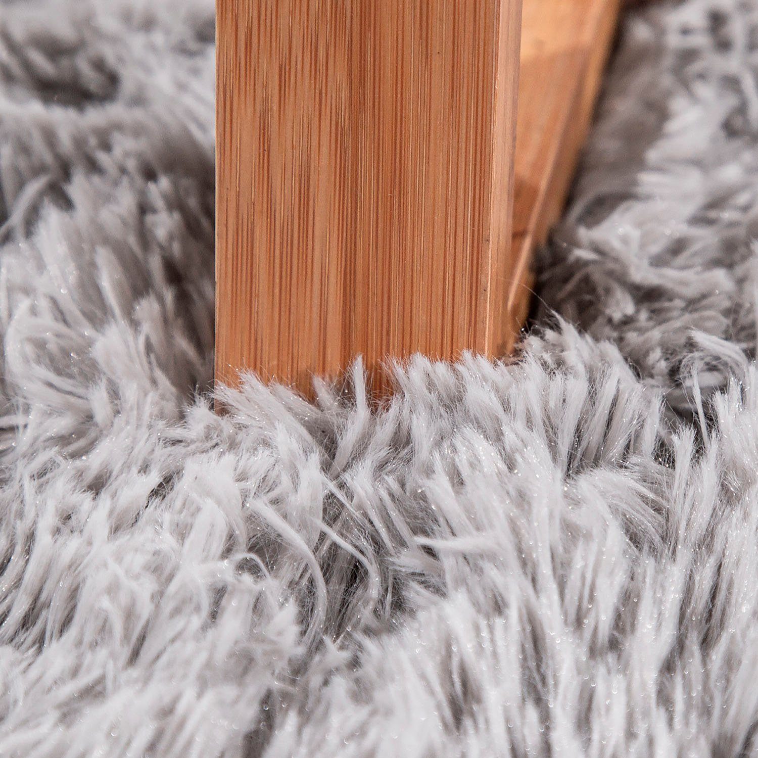 Paco Home Hochflor-Teppich Silky 591, rechteckig, Höhe: 37 mm, Uni-Farben, besonders weich und kuschelig, Wohnzimmer – Bild 5 von 5