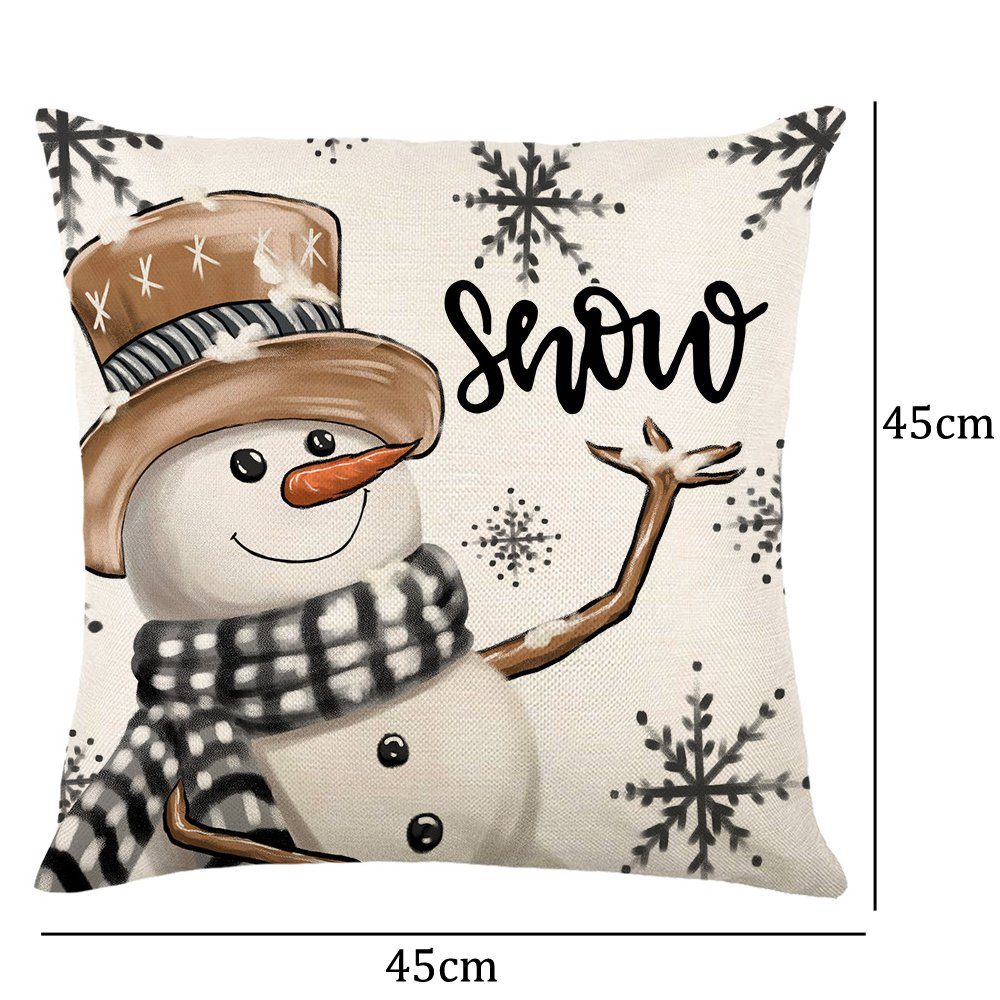 Qelus Kissenbezüge Kissenbezüge Weihnachten Kissenbezug 45 x 45 cm (4 Stück günstig online kaufen