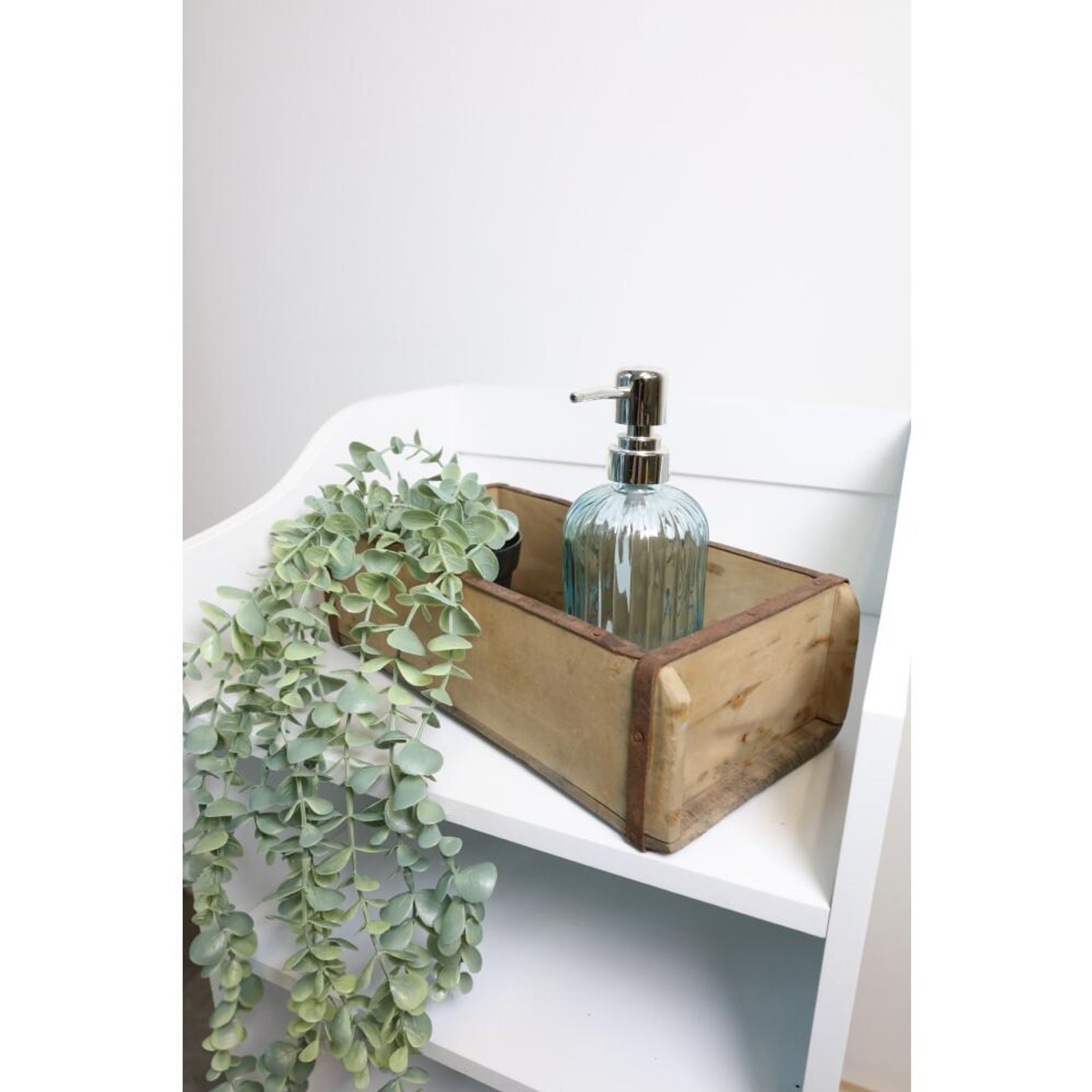 BURI Aufbewahrungsbox 10x Holzkiste Ziegelform Altholz Buche Organizer Aufbewahrungsbox