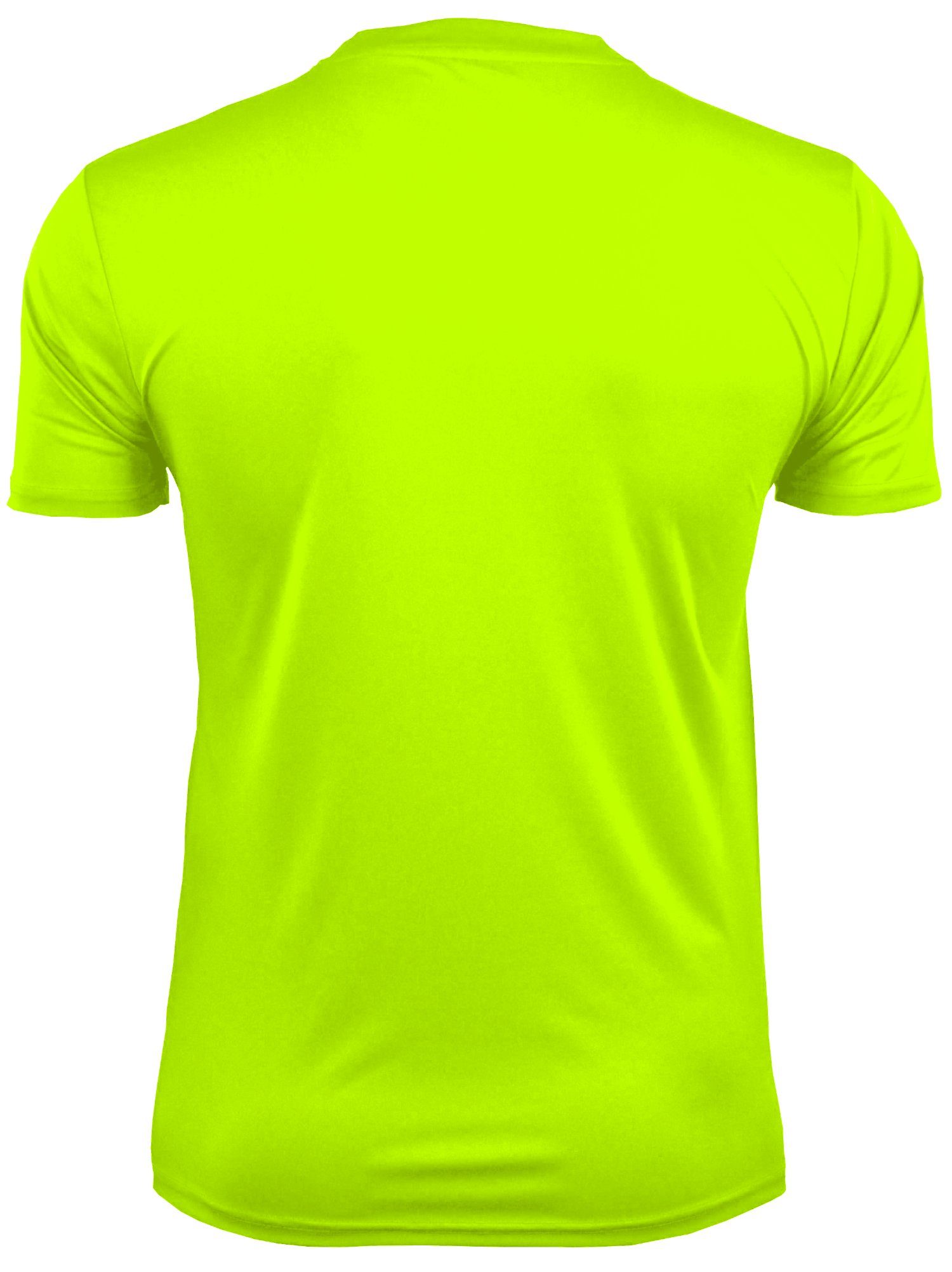 GUGGEN Mountain Funktionsshirt Funktionsshirt Herren FW04 Unifarben, Gelb-OHNE-Logo Logo Sportshirt Kurzarm T-Shirt in