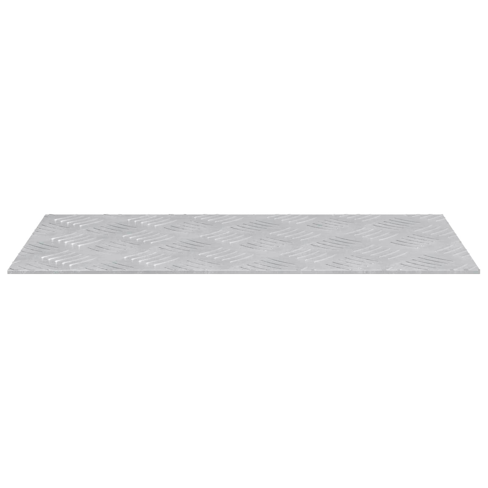 vidaXL Stufenmatte Treppe Tritt Rechtwinklig 2 pcs Silber 50 x 25 cm Aluminium, Rechteckig