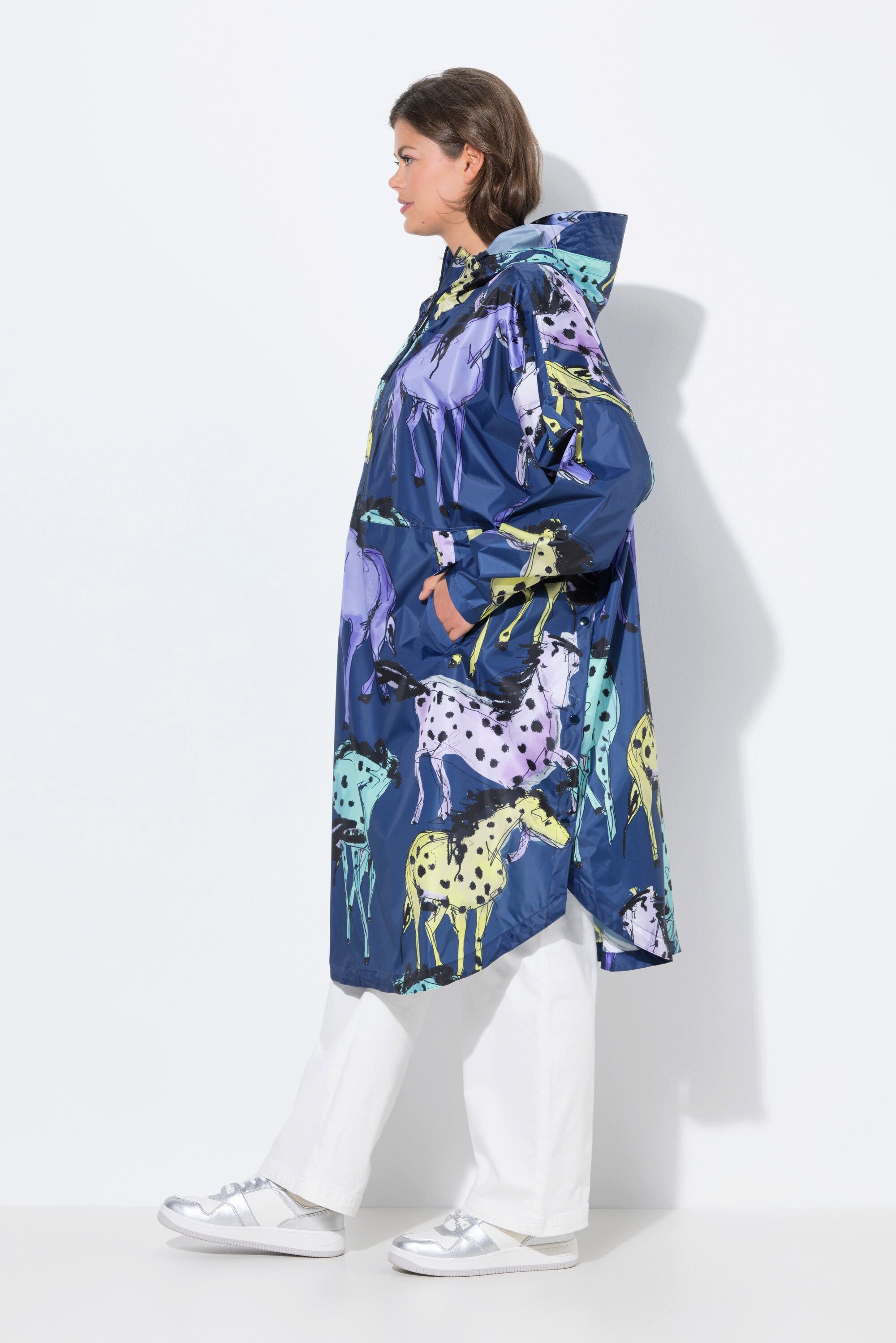 Laurasøn Funktionsjacke Funktions-Regencape Unisex Print Kapuze